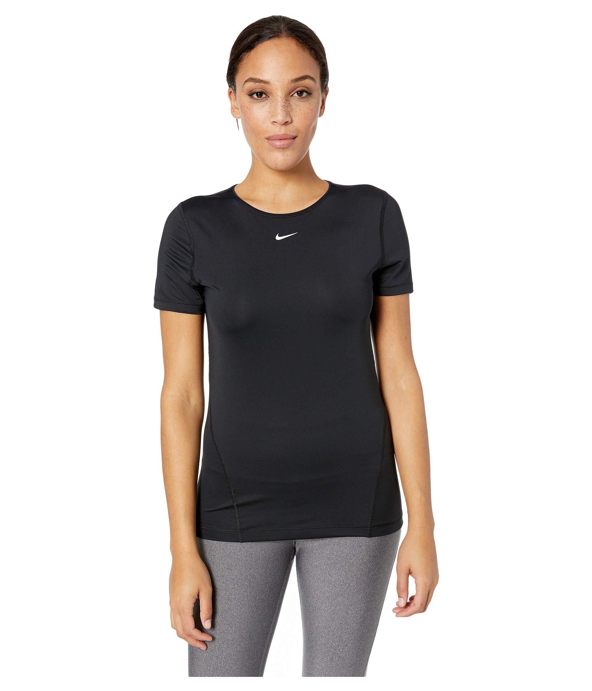 Nike Pro Short-sleeve Mesh Training Top in Black - Lyst