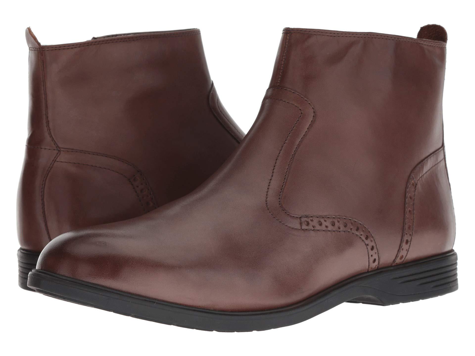 Hush Puppies Leather Shepsky Zip Boot in Brown Leather (Brown) for Men ...