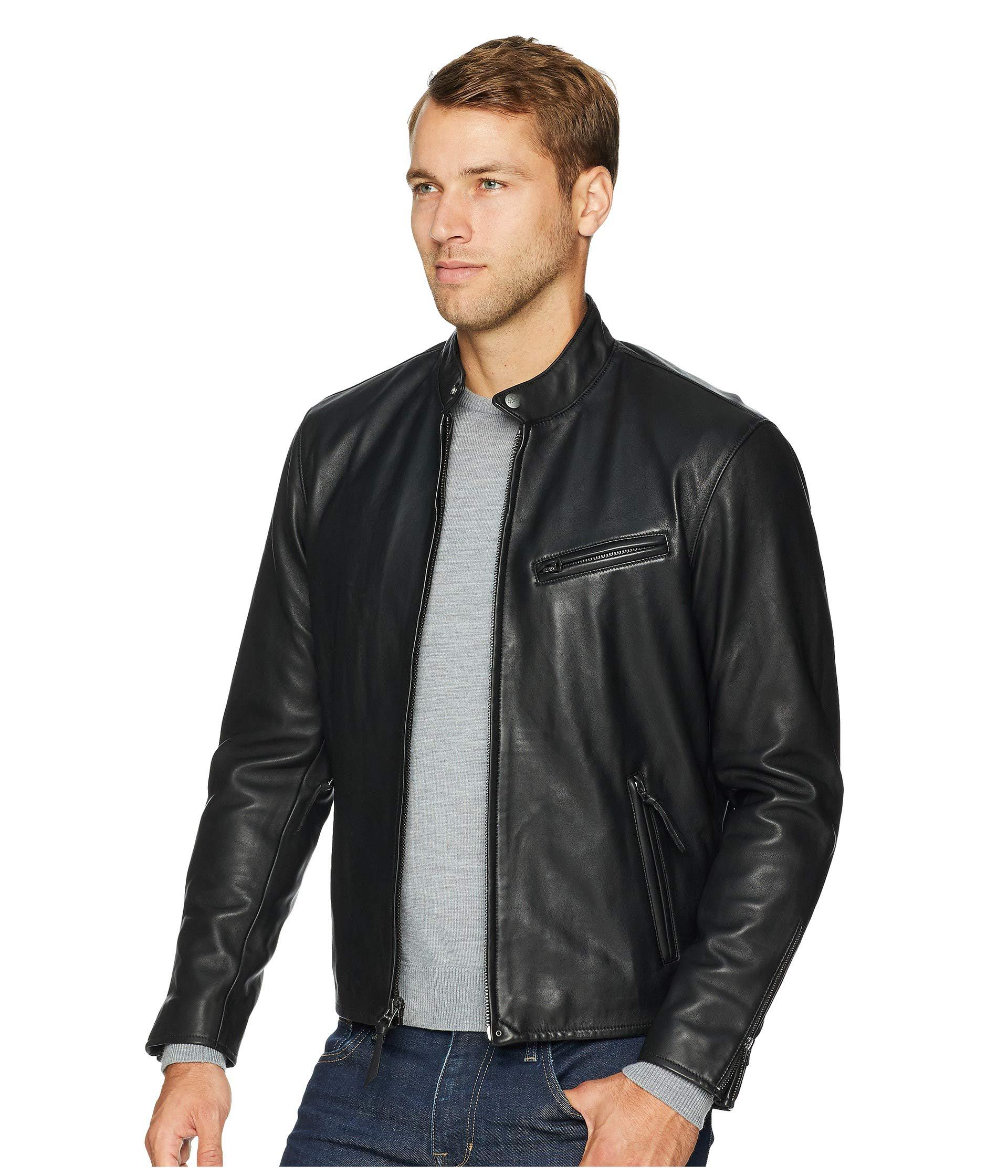 Lyst Polo Ralph Lauren Cafe Racer Leather Jacket Black Lyst Polo Ralph Lauren Cafe Racer Leather Jacket Black Men S Coat In For