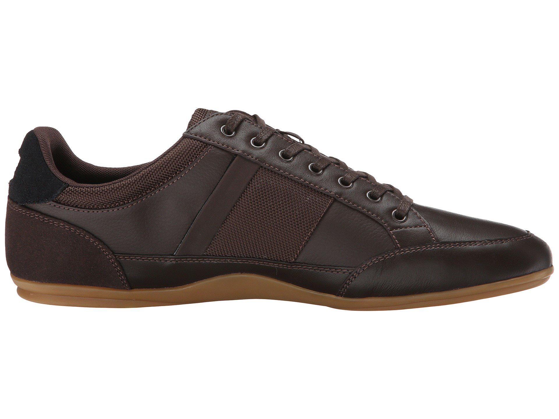 Lacoste Leather Chaymon 116 1 (dark Brown/black) Men's Lace Up Casual ...