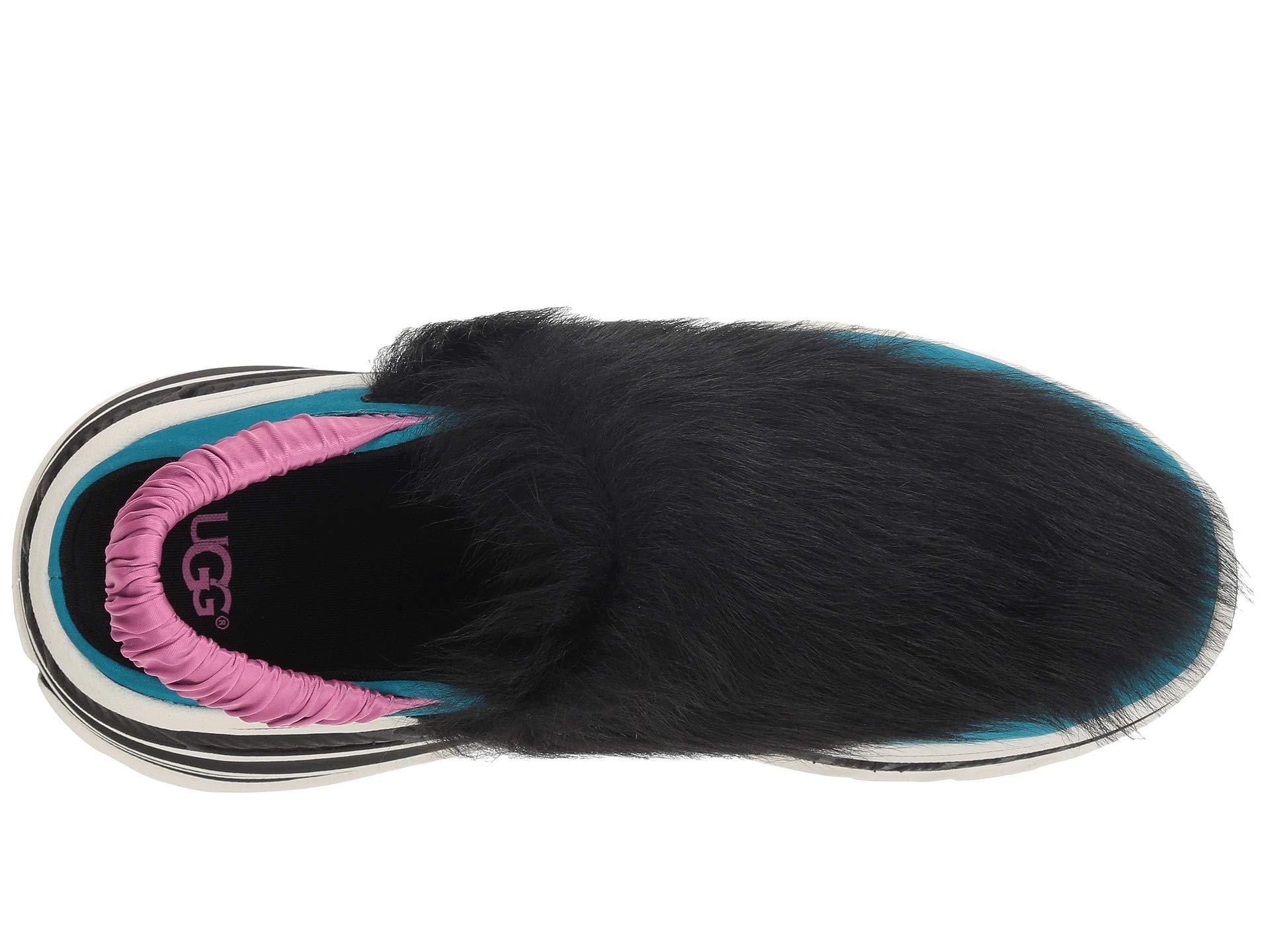 UGG Leather Fluffy Runner in Black Lyst