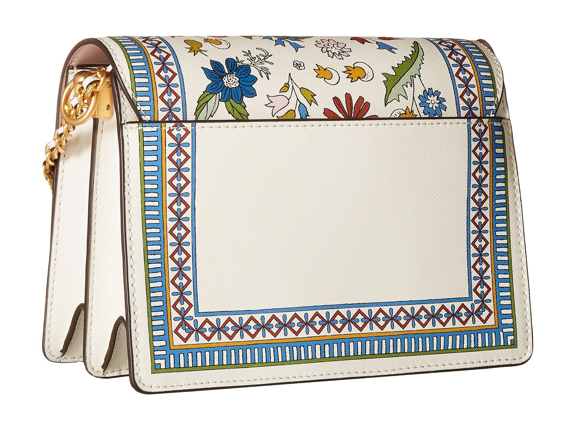 Diane Robinson Handbags Handbag Galleries Lyst Tory Burch Robinson Fl Shoulder Bag Ivory Meadow Folly