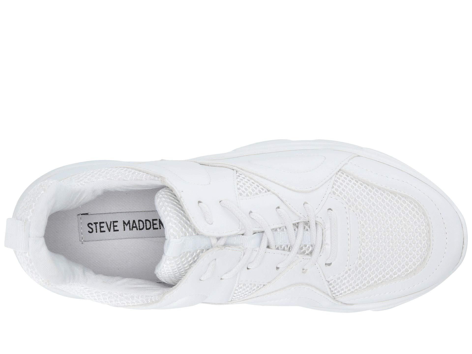 Steve Madden Leather Movement Sneakers in White - Lyst