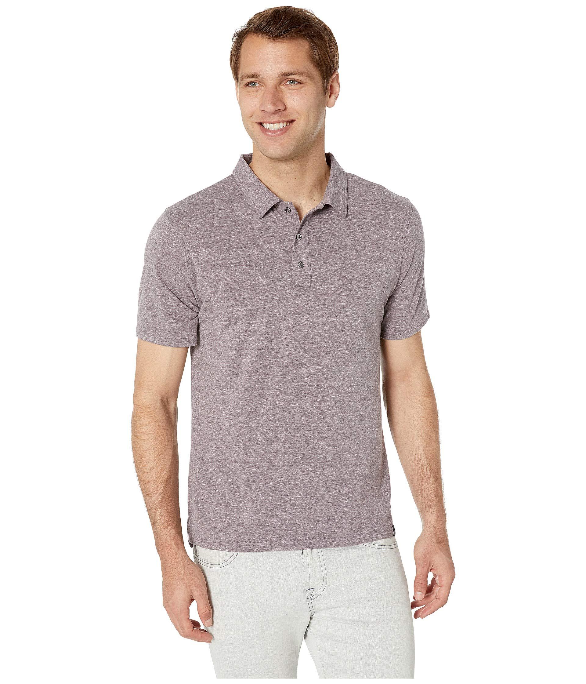 Threads For Thought Tri-blend Baseline Polo (brick Red) Men's Clothing ...