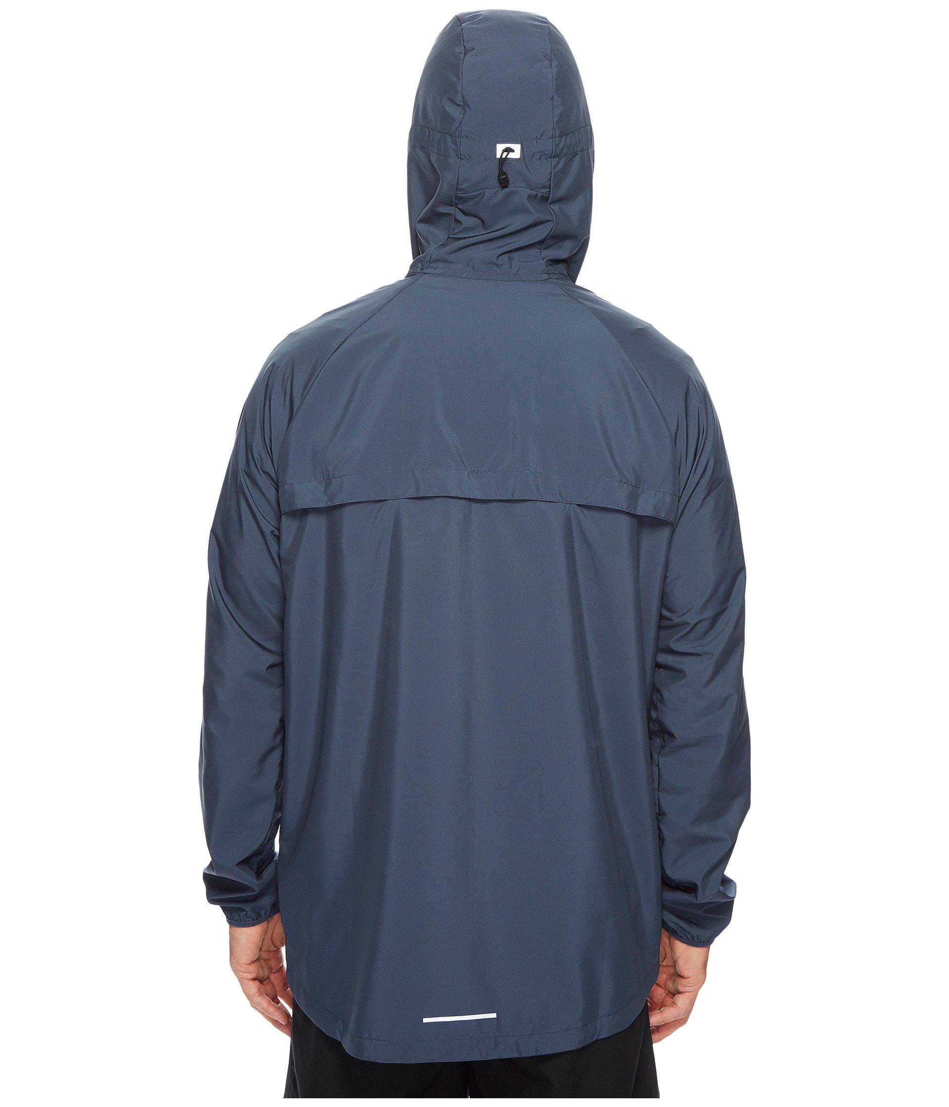 Nike Synthetic Essential Hooded Running Jacket in Blue for Men - Lyst