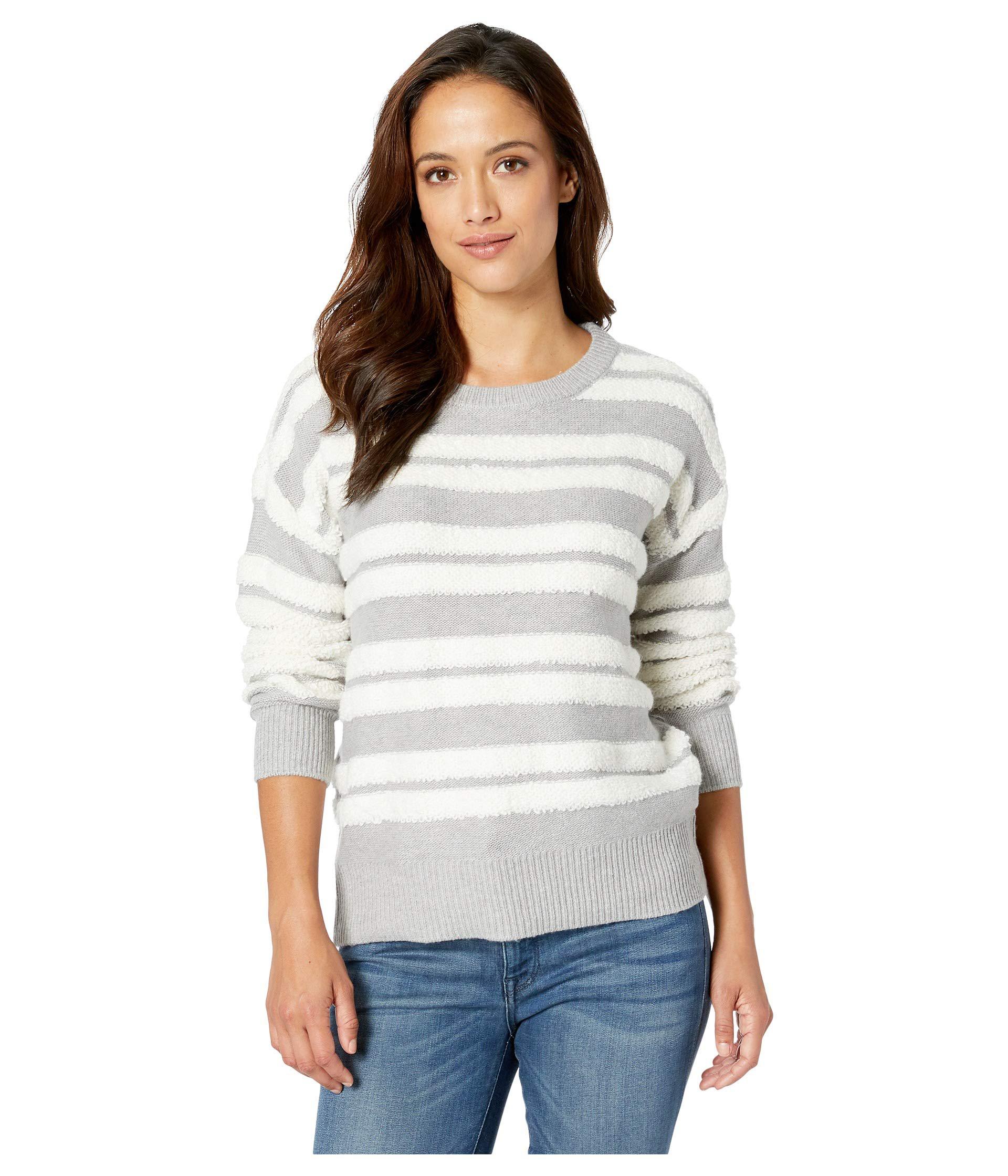 Download Lyst - Two By Vince Camuto Long Sleeve Loop Stripe Crew ...