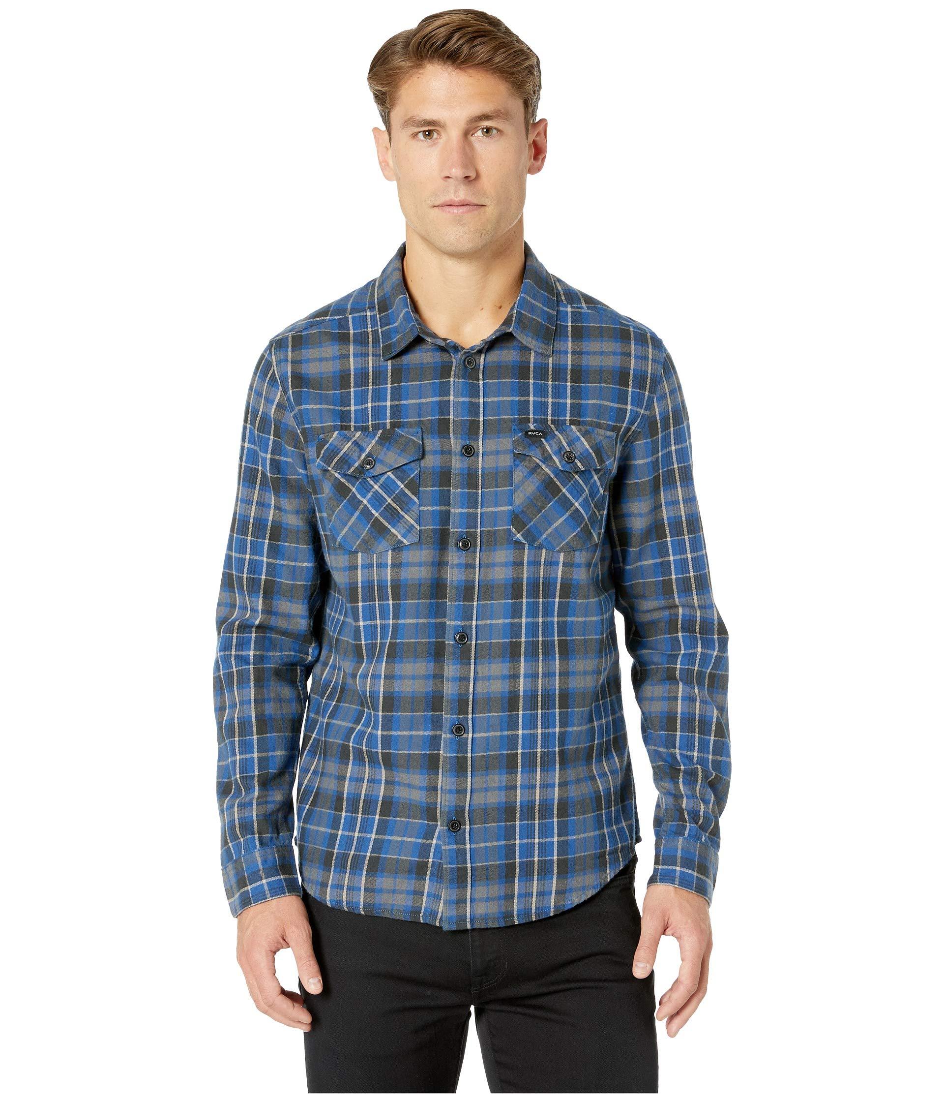 Lyst - RVCA Watt Flannel Long Sleeve (mirage) Men's ...