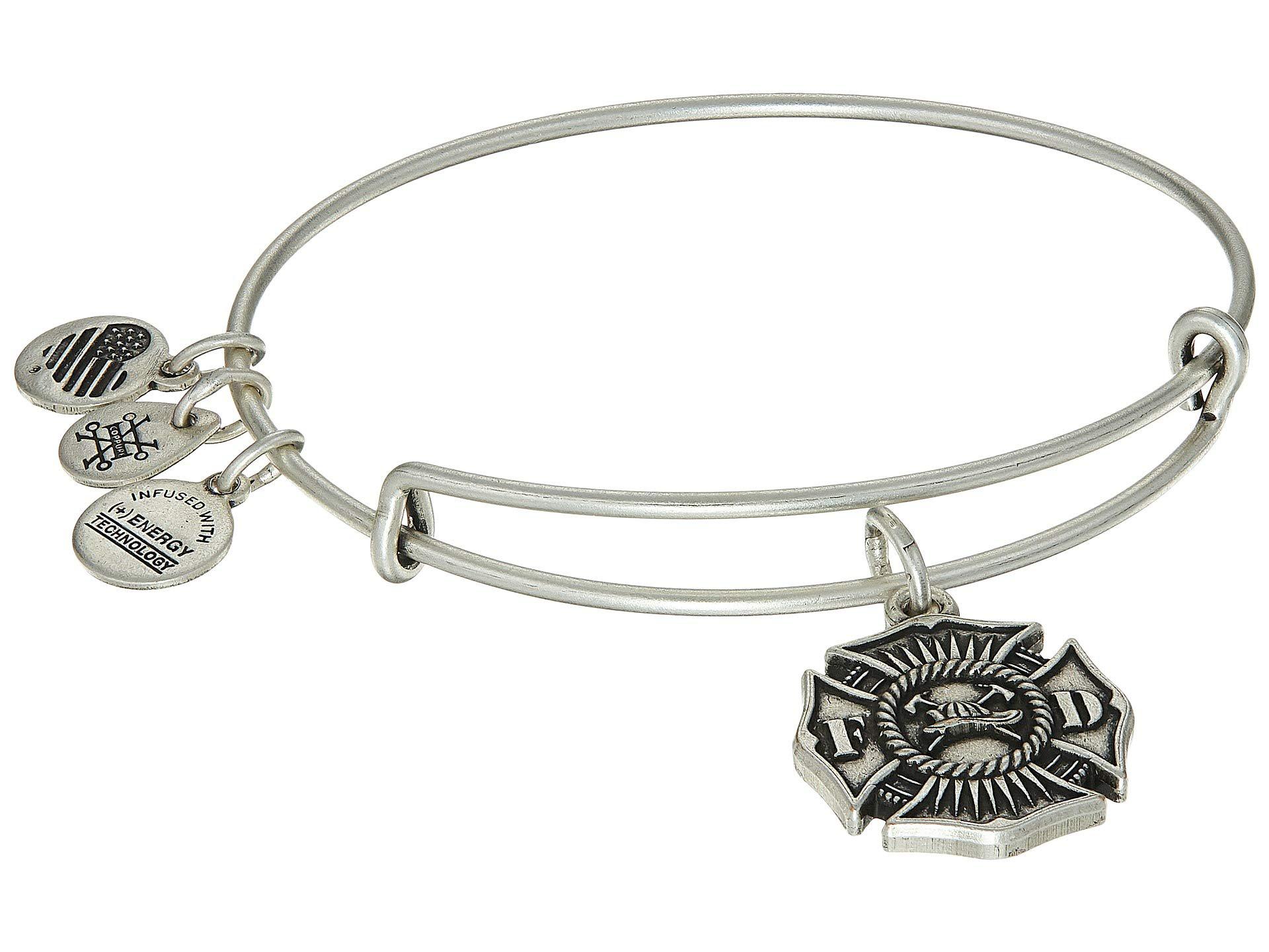 Lyst Alex And Ani Firefighter Bangle Rafaelian Silver Bracelet Alex And Ani Women S Metallic Firefighter Bangle