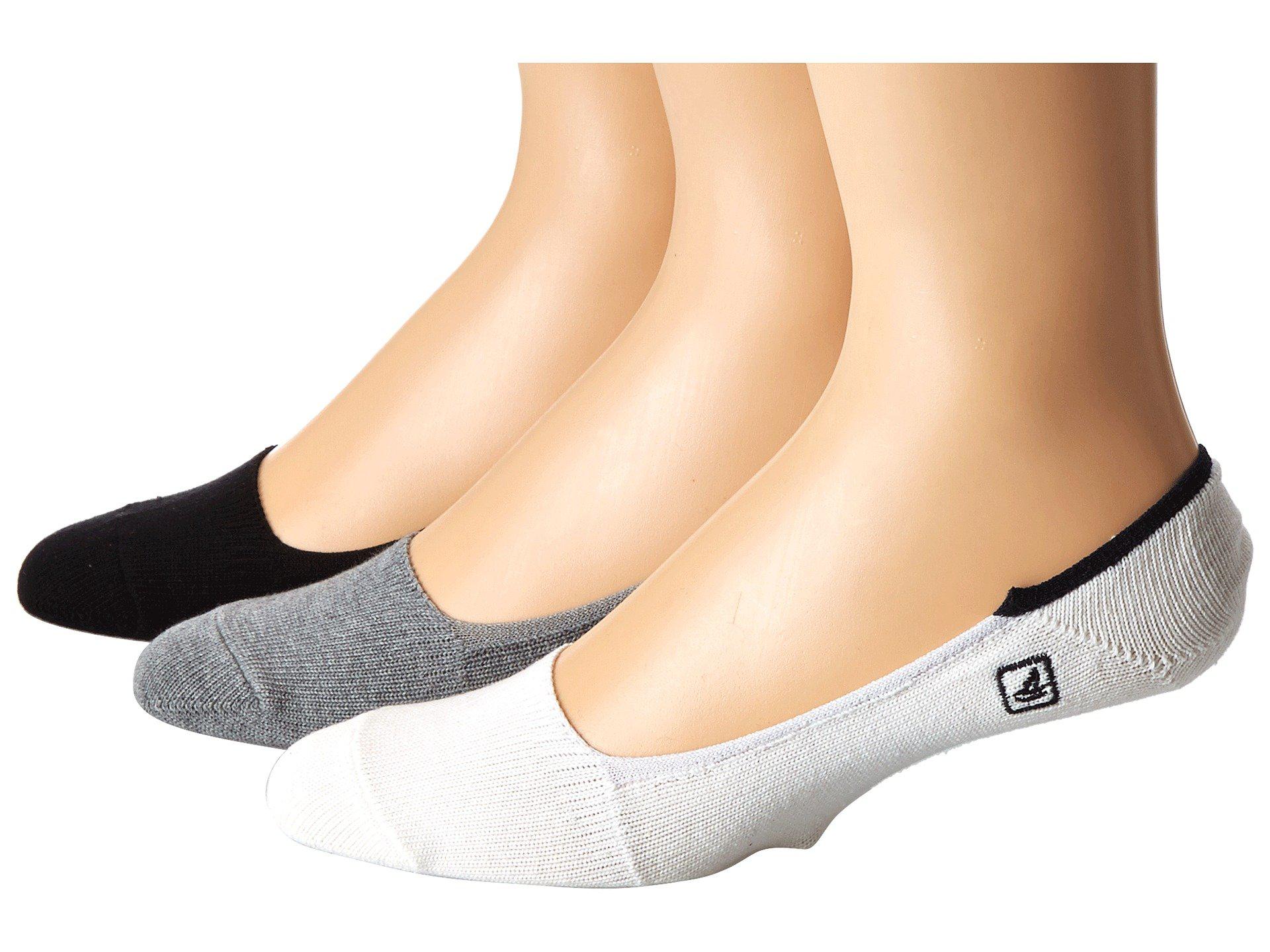 Sperry TopSider Skimmers Solid 3 Pack (taupe/black) Men's Crew Cut