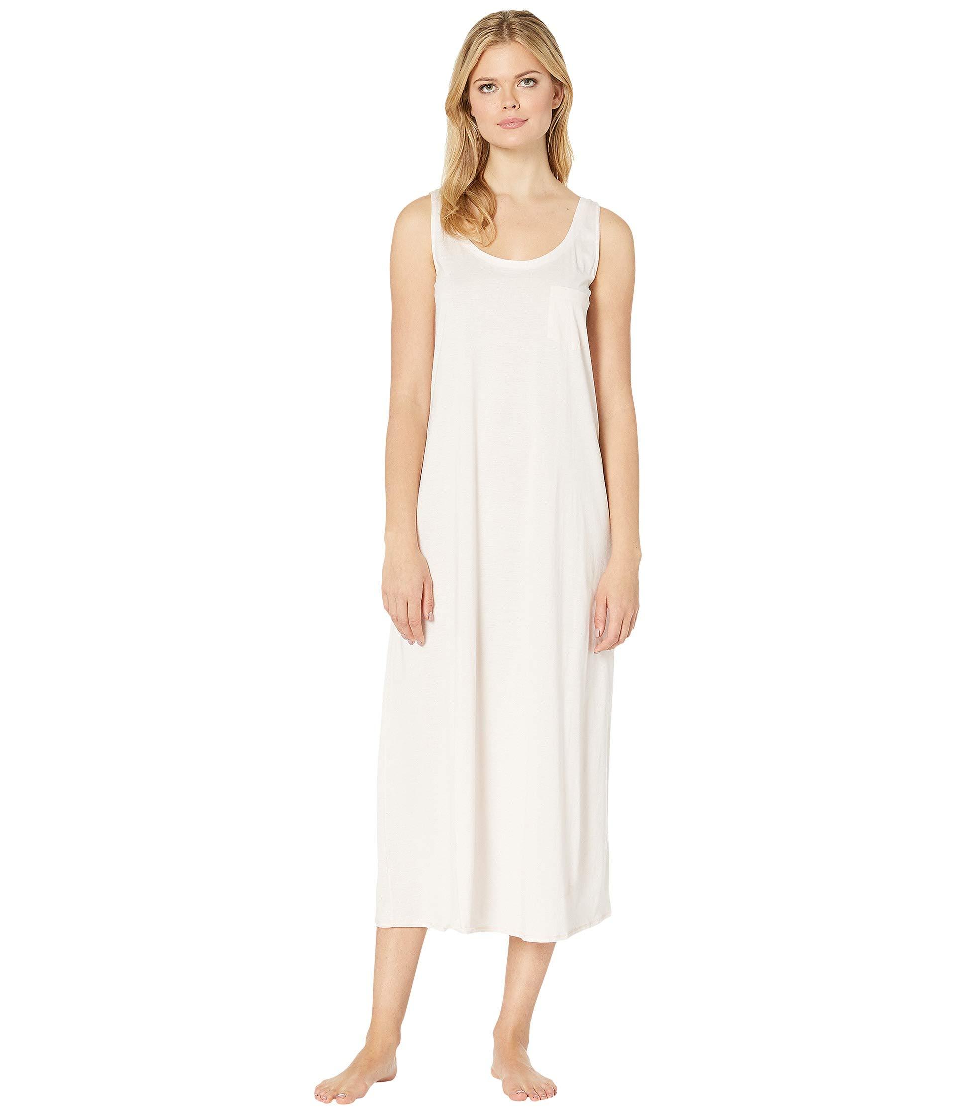 Lyst Hanro Cotton Deluxe Long Tank Nightgown (black) Women's Pajama in White