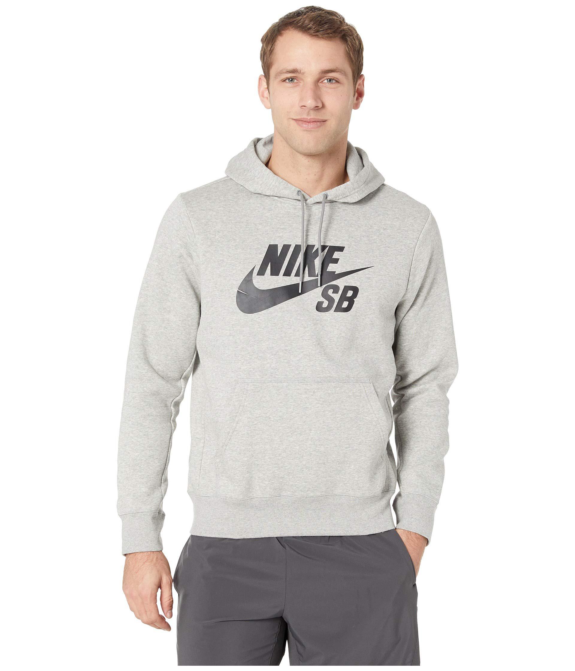Lyst - Nike Sb Icon Pullover Essential Hoodie (obsidian/habanero Red ...