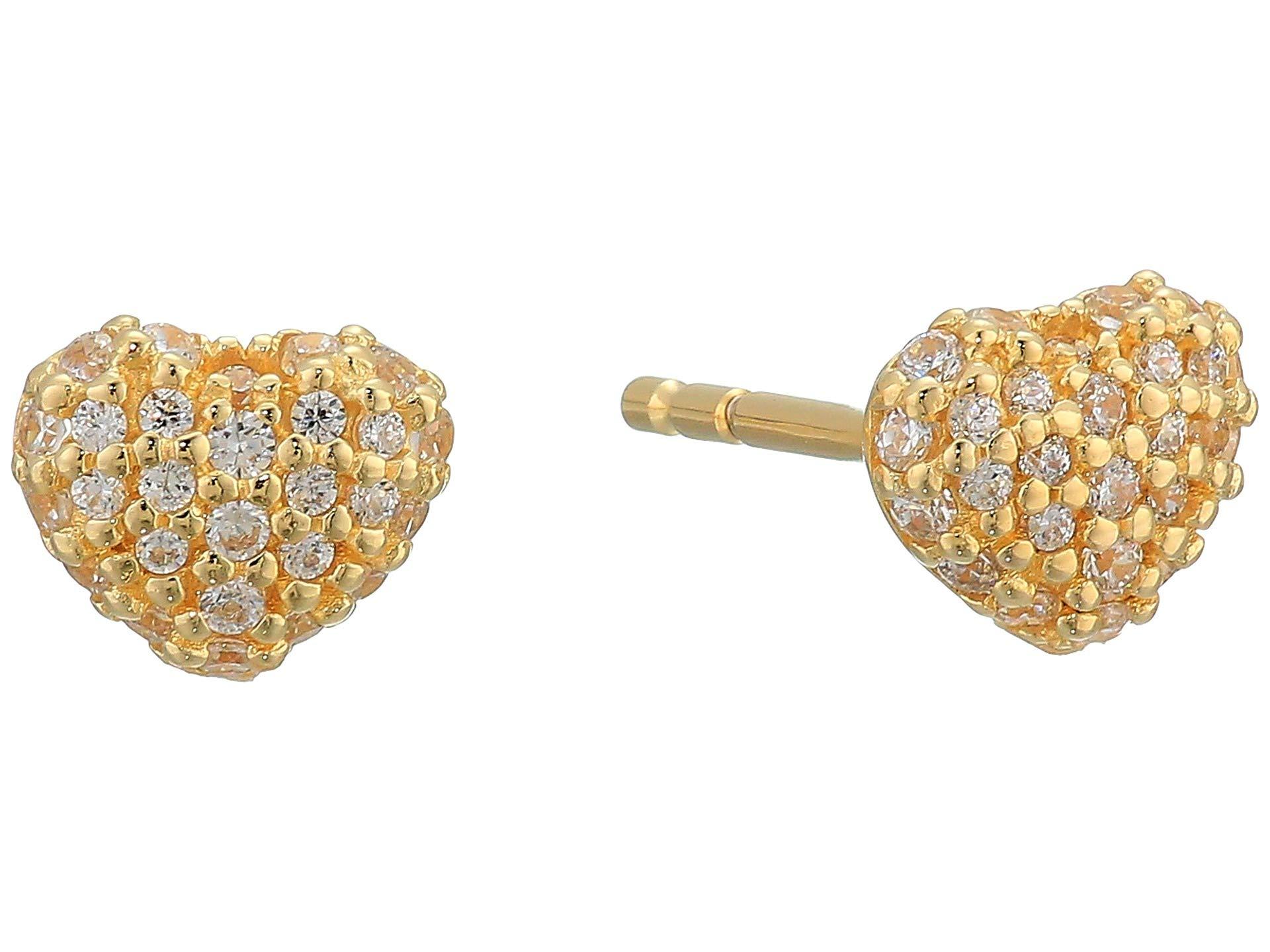 Lyst Michael Kors Precious Metalplated Sterling Silver Pave Heart