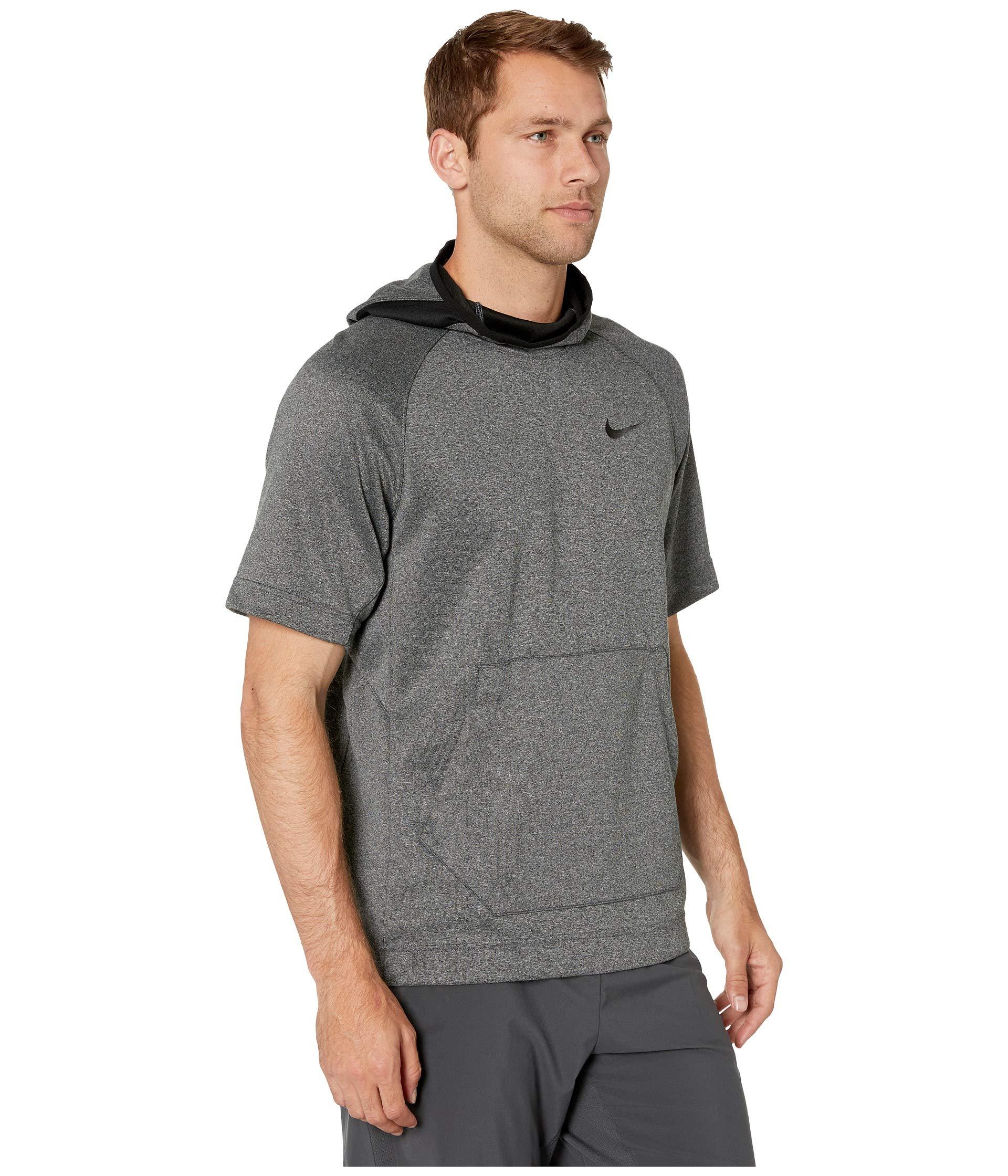 Nike Spotlight Hoodie Short Sleeve Pullover (spirit Teal/black) Men's