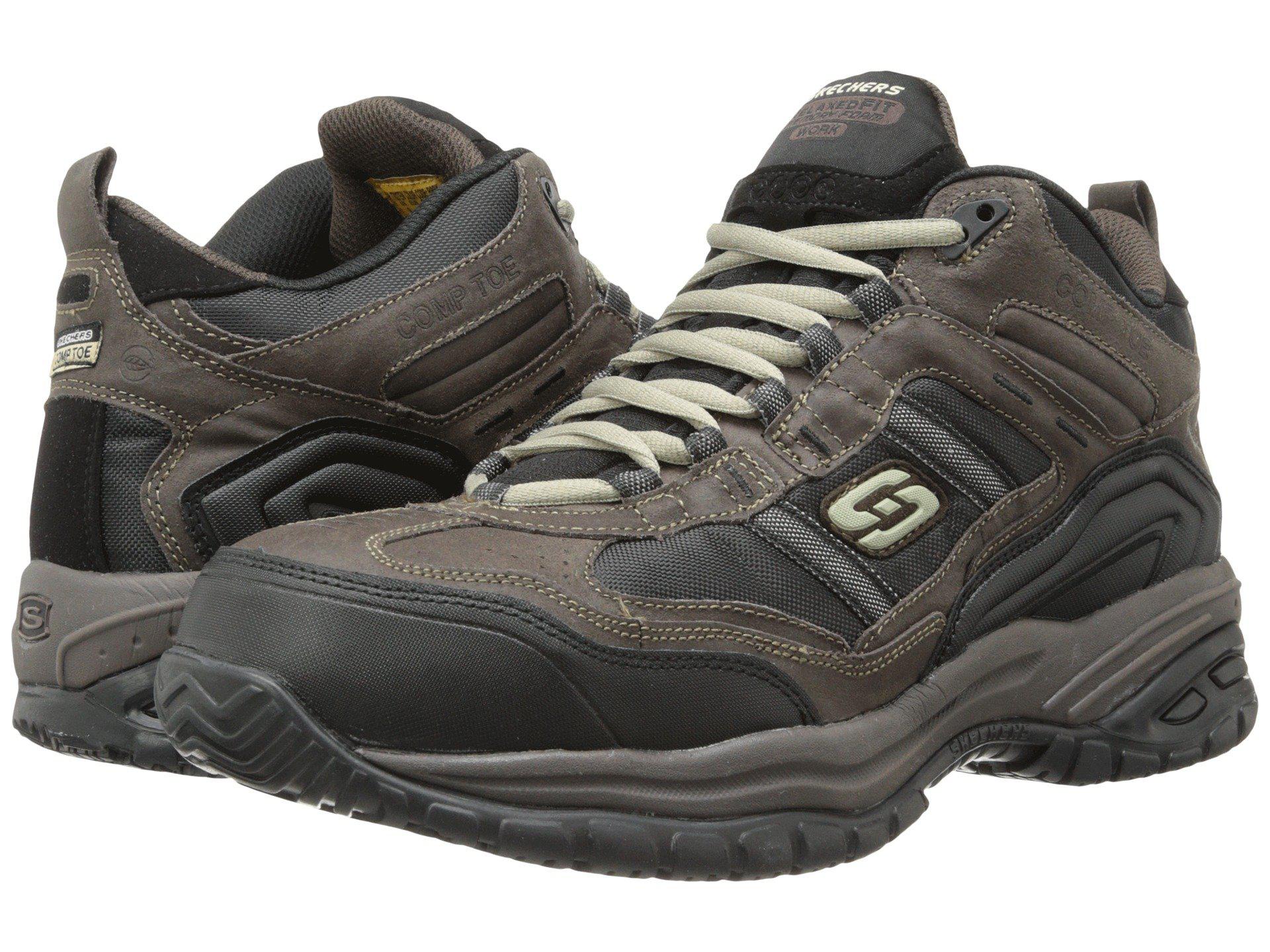 Lyst - Skechers Work Soft Stride Canopy (brown/black) Men's Work Boots ...