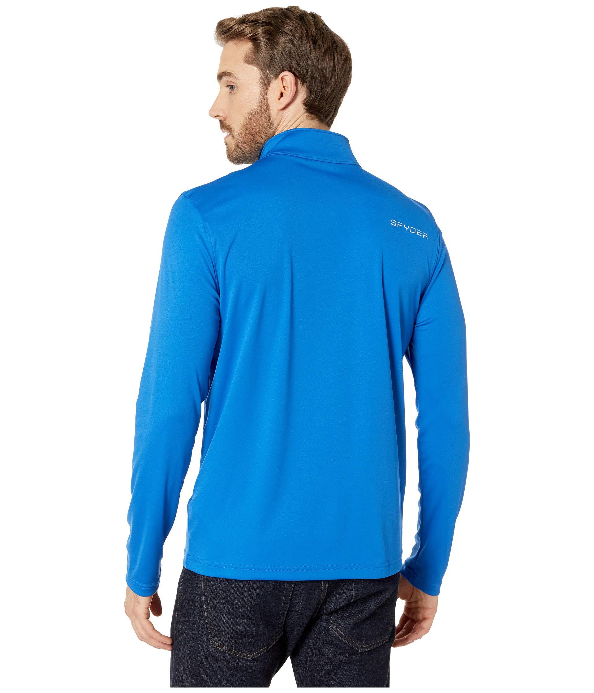 Lyst - Spyder Limitless Solid Zip T-neck (polar/polar) Men's Long ...