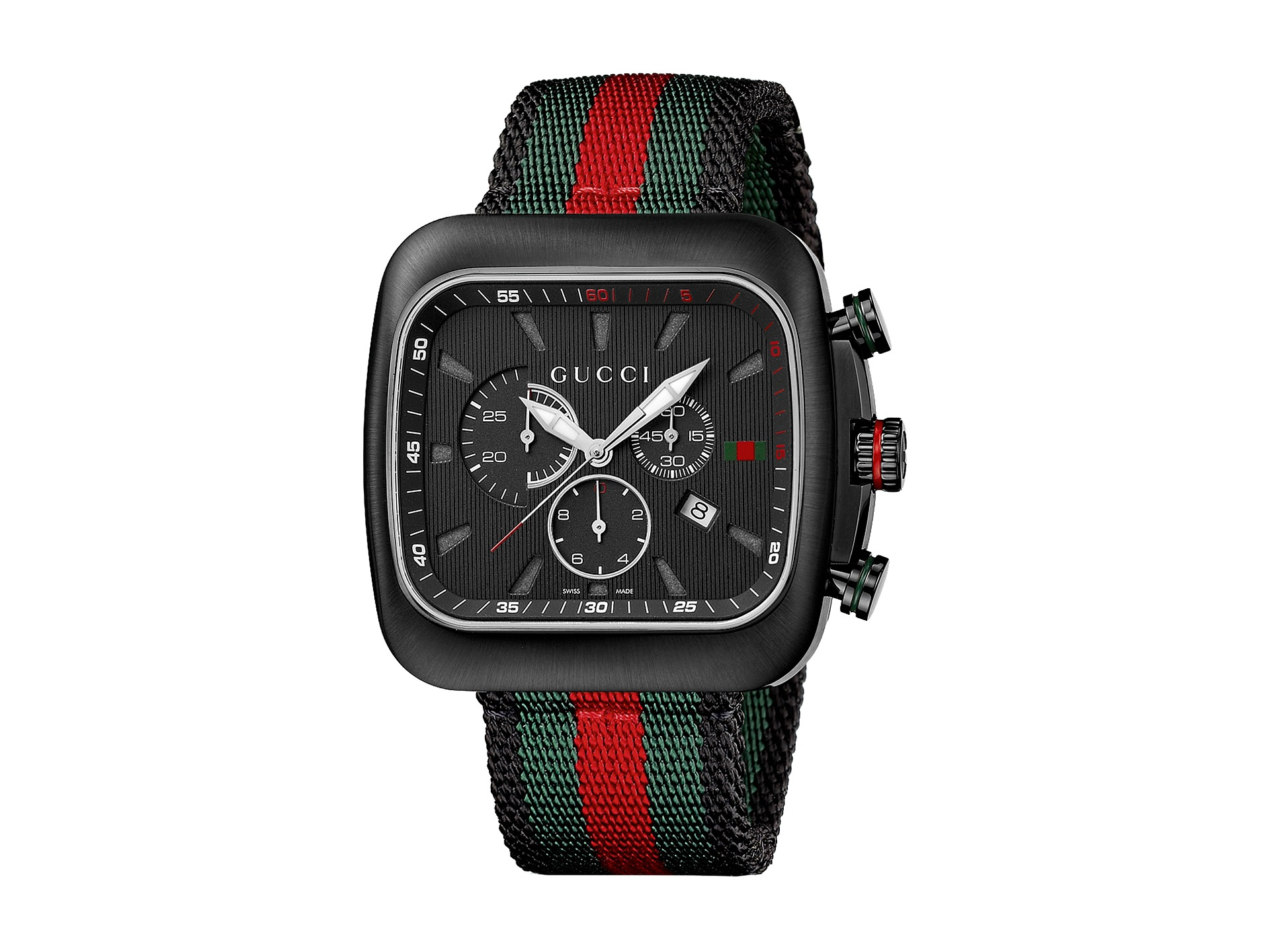 Gucci Coupe 44mm Chronograph Nylon Strap Watchya131202 in Black for