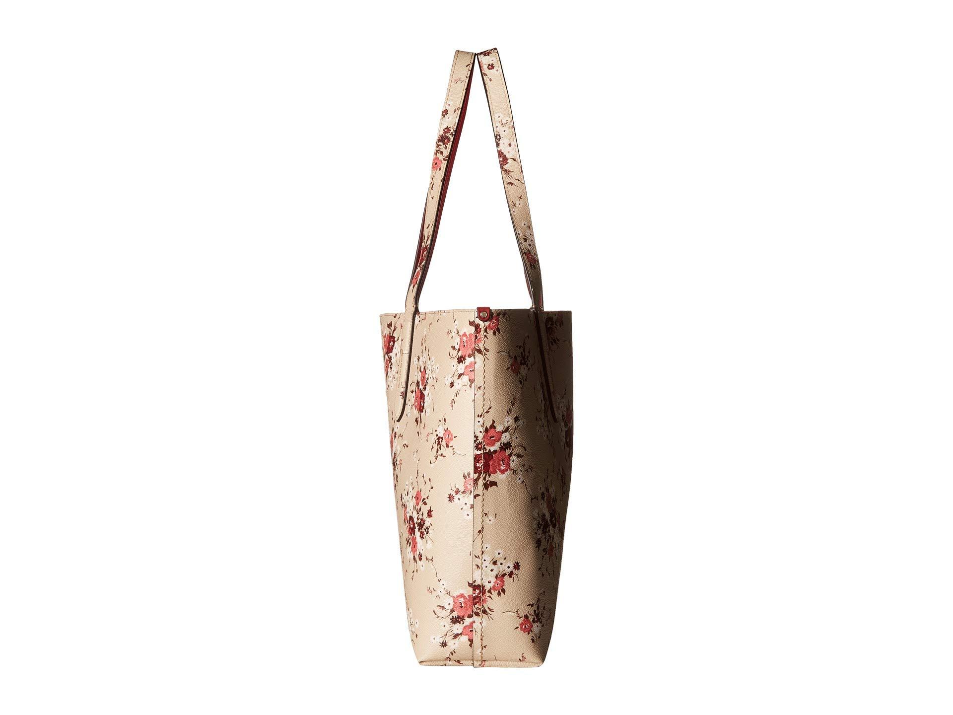 coach floral print tote bag