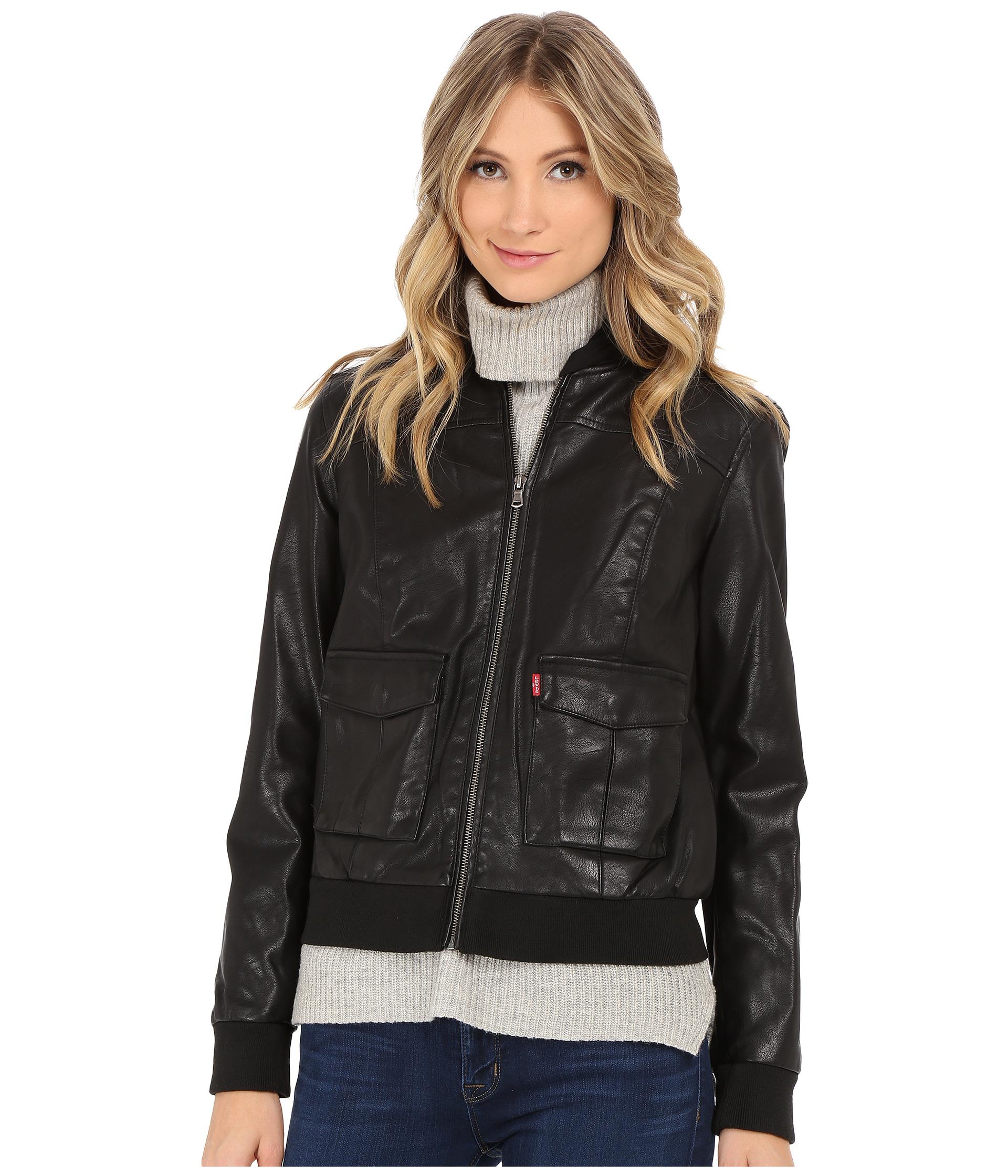 Levi S Faux Leather Jacket With Hood Best 2017 Levis Mens Jacket Faux Leather Knit Hoo 200 Womens Moto