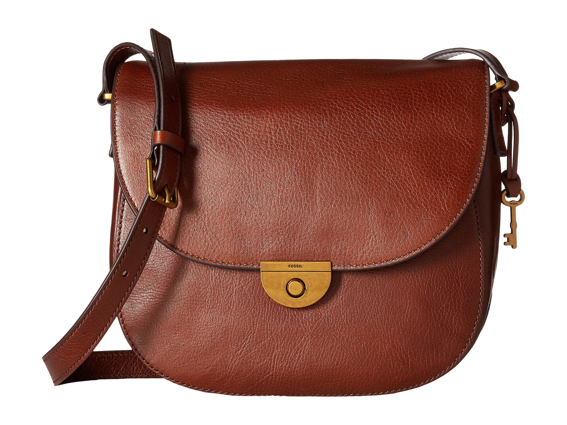 Fossil Leather Emi Large Saddle Bag in Brown - Lyst