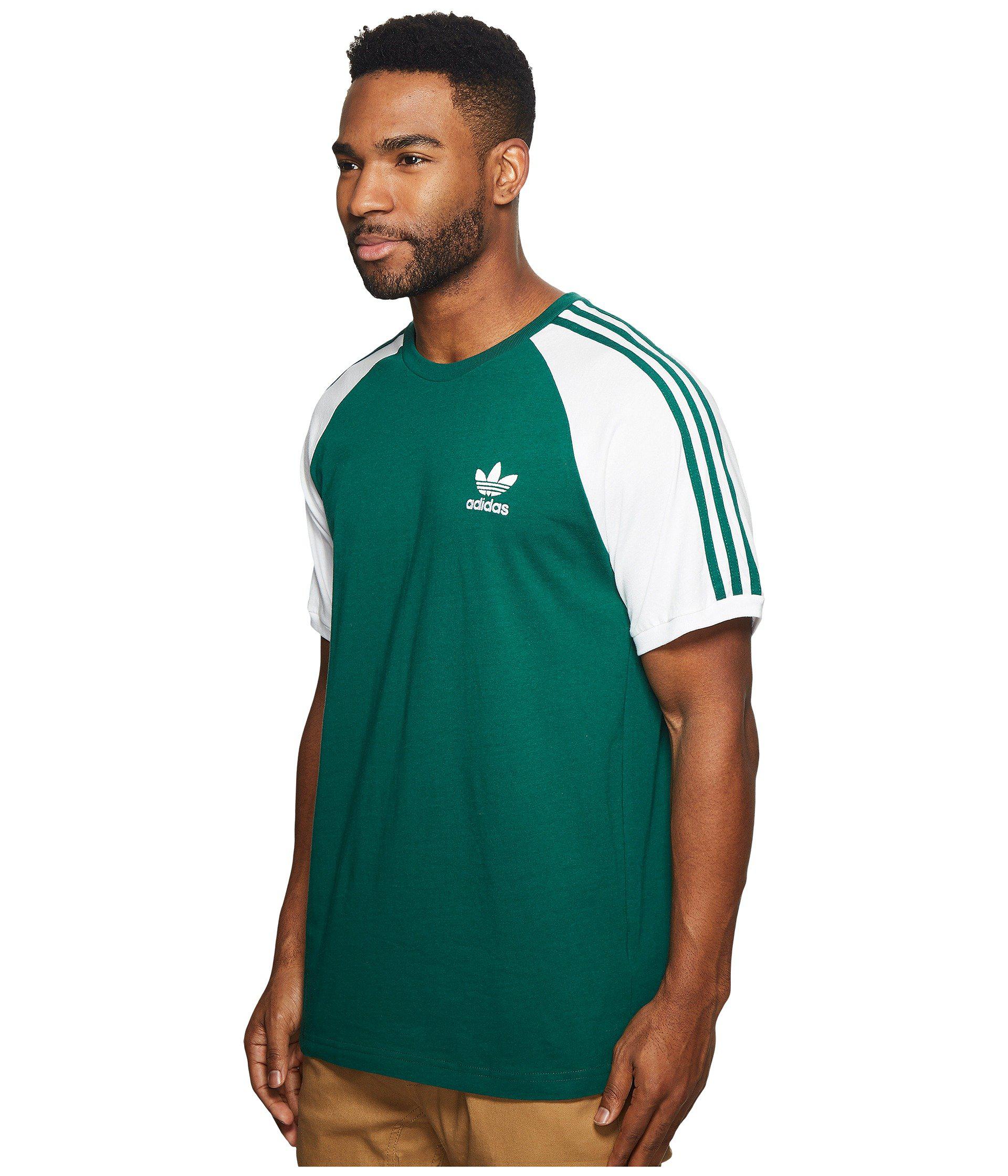 adidas originals california raglan t-shirt collegiate green adidas originals california raglan t-shirt collegiate green