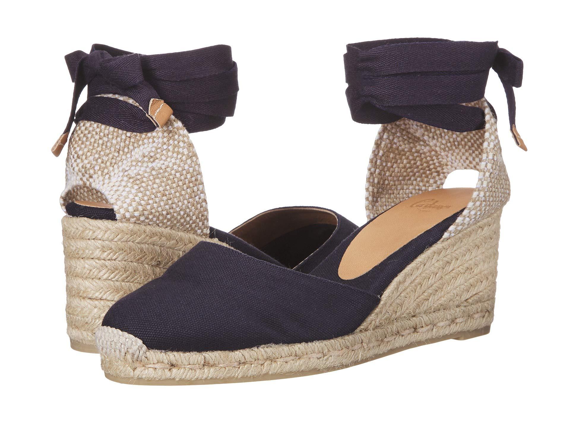 Castaner Canvas Carina 60 Wedge Espadrille in Black - Lyst