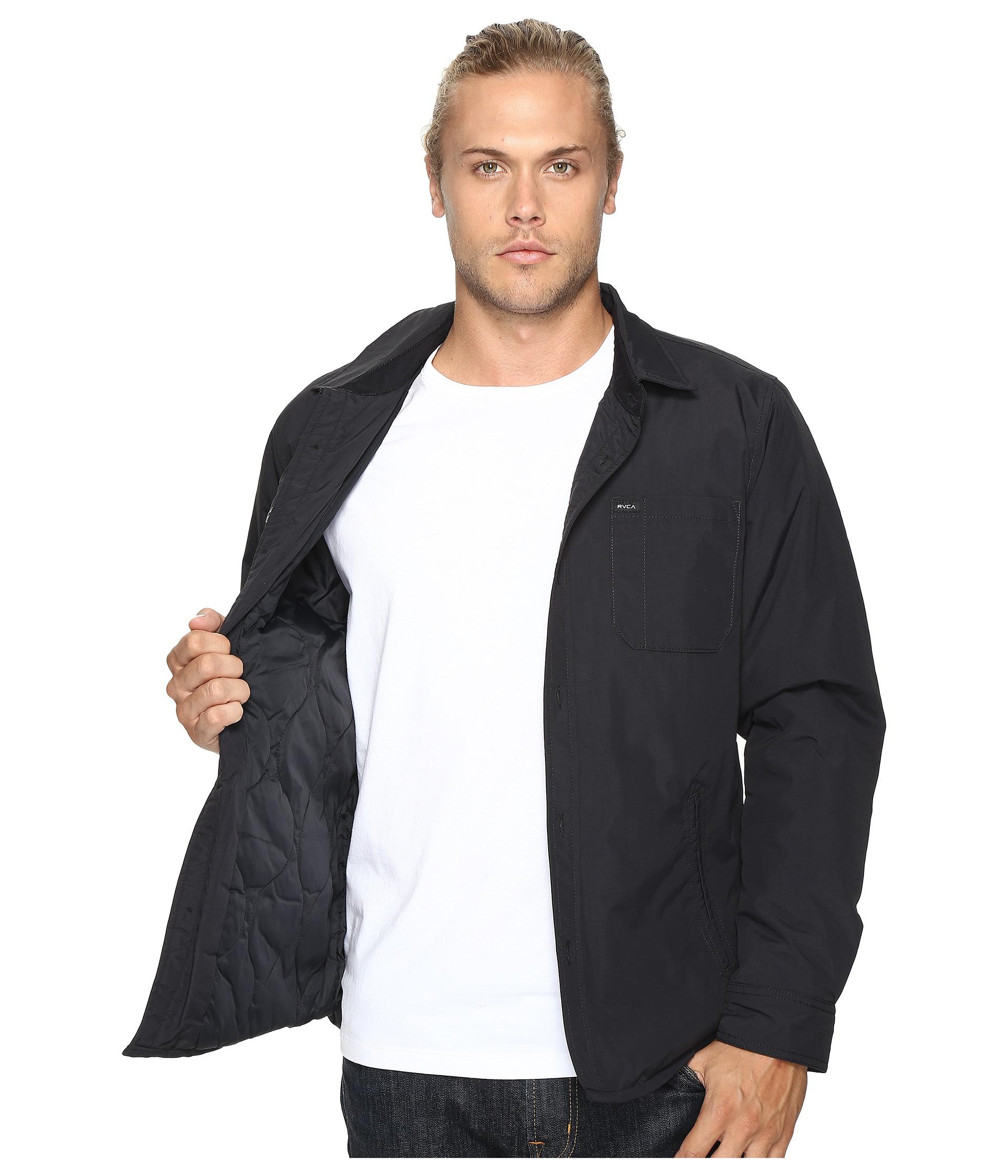 Lyst - Rvca Cpo Shirt Jacket in Black for Men