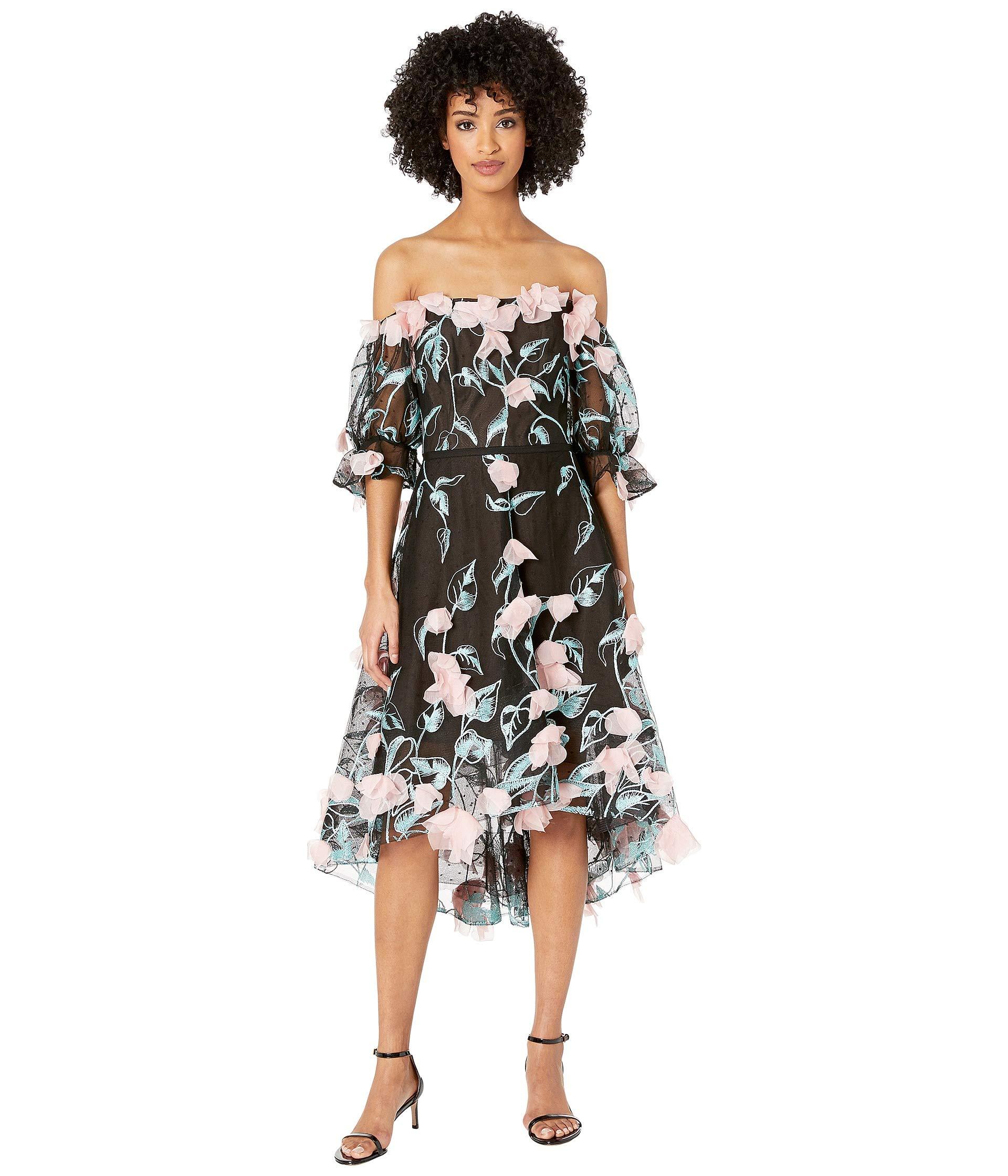 marchesa notte off the shoulder