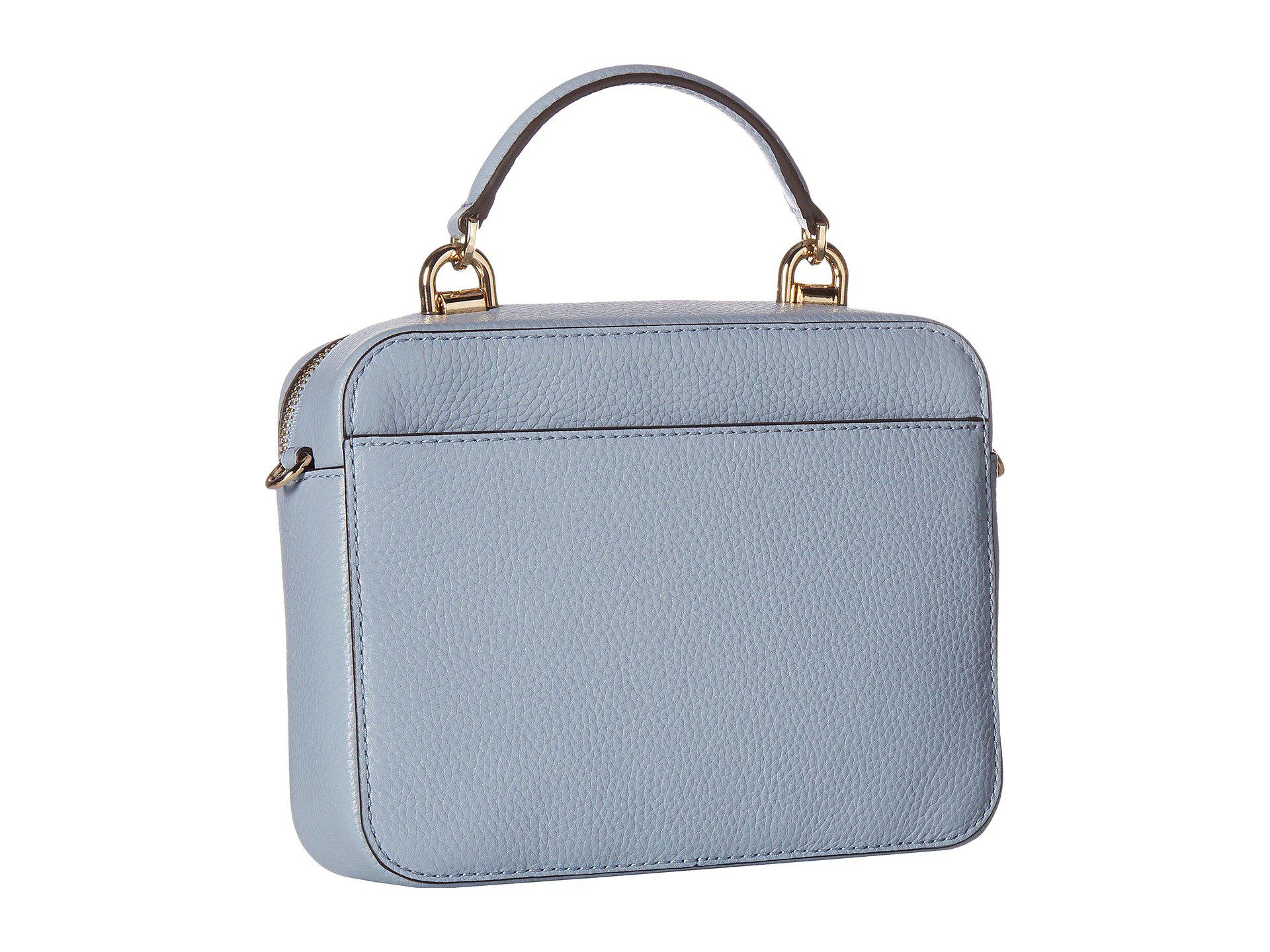 Lyst Michael Kors Medium Guitar Strap Crossbody Pale Blue View Fullscreen