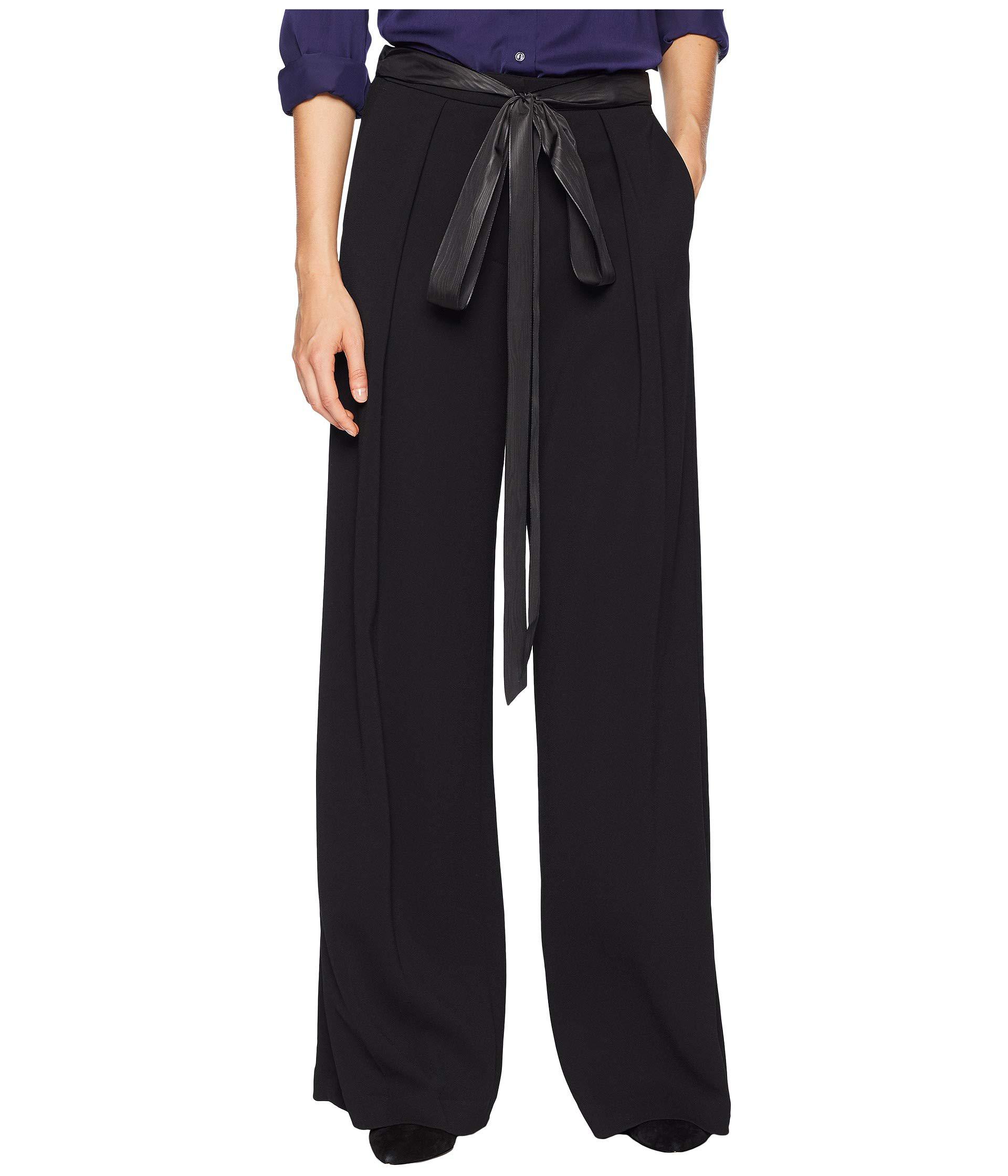 Lyst - Adam Lippes Stretch Crepe Trousers W/ Inverted Pleats (black ...