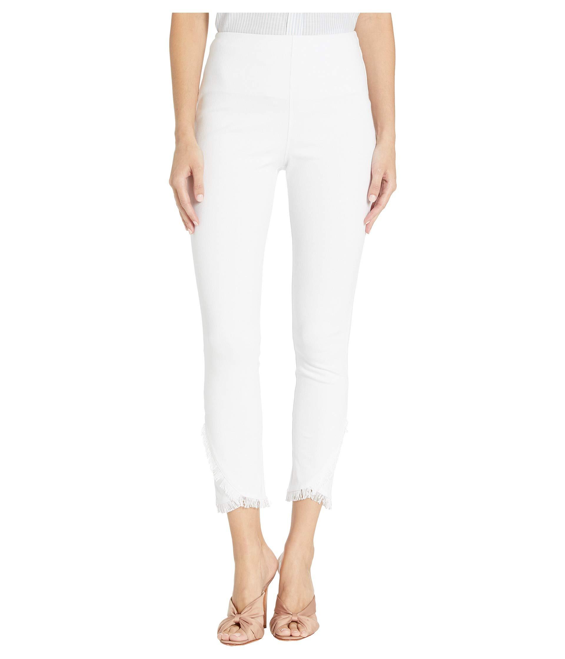 white split hem pants