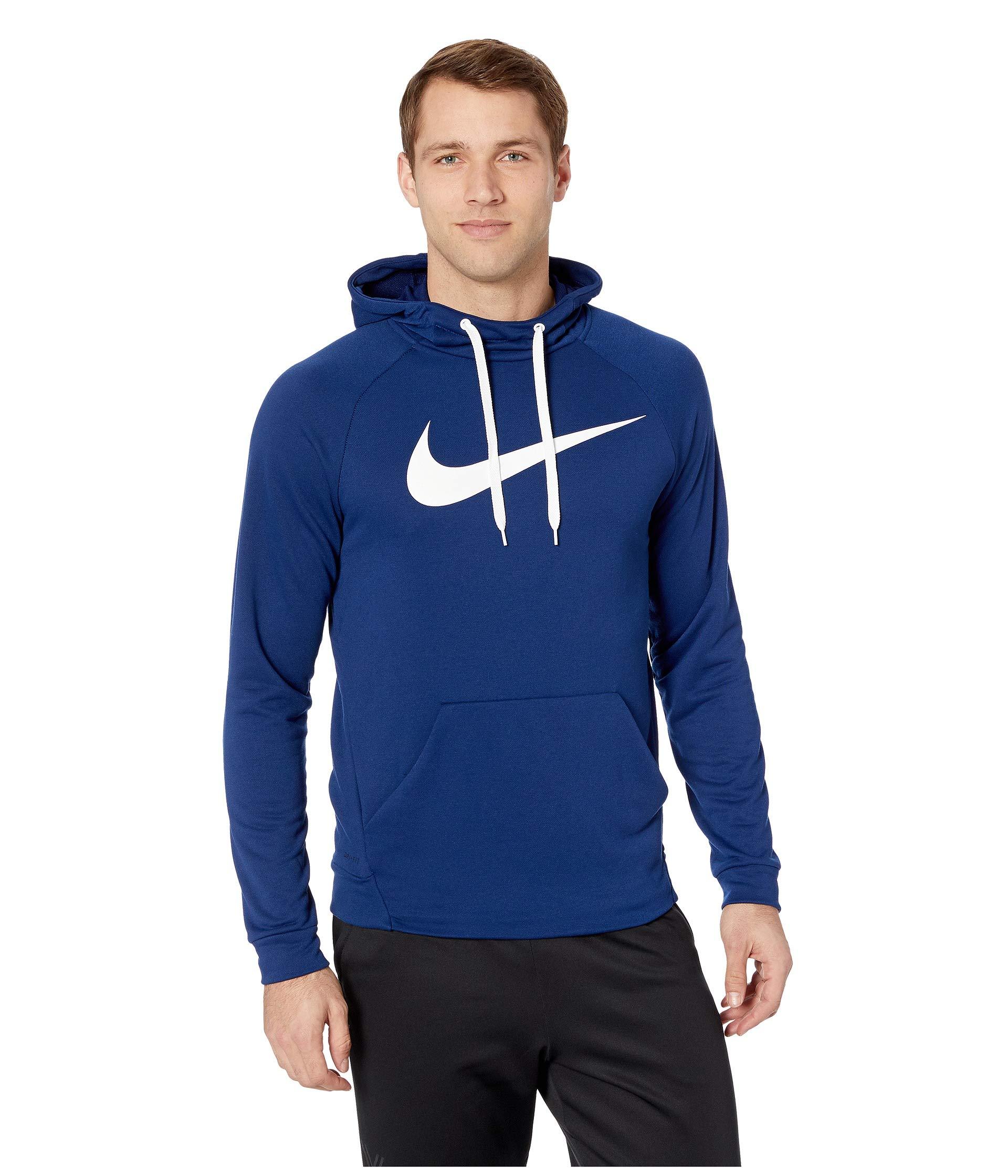 Nike Synthetic Swoosh Pullover Dry Training Hoodie in Blue for Men - Lyst