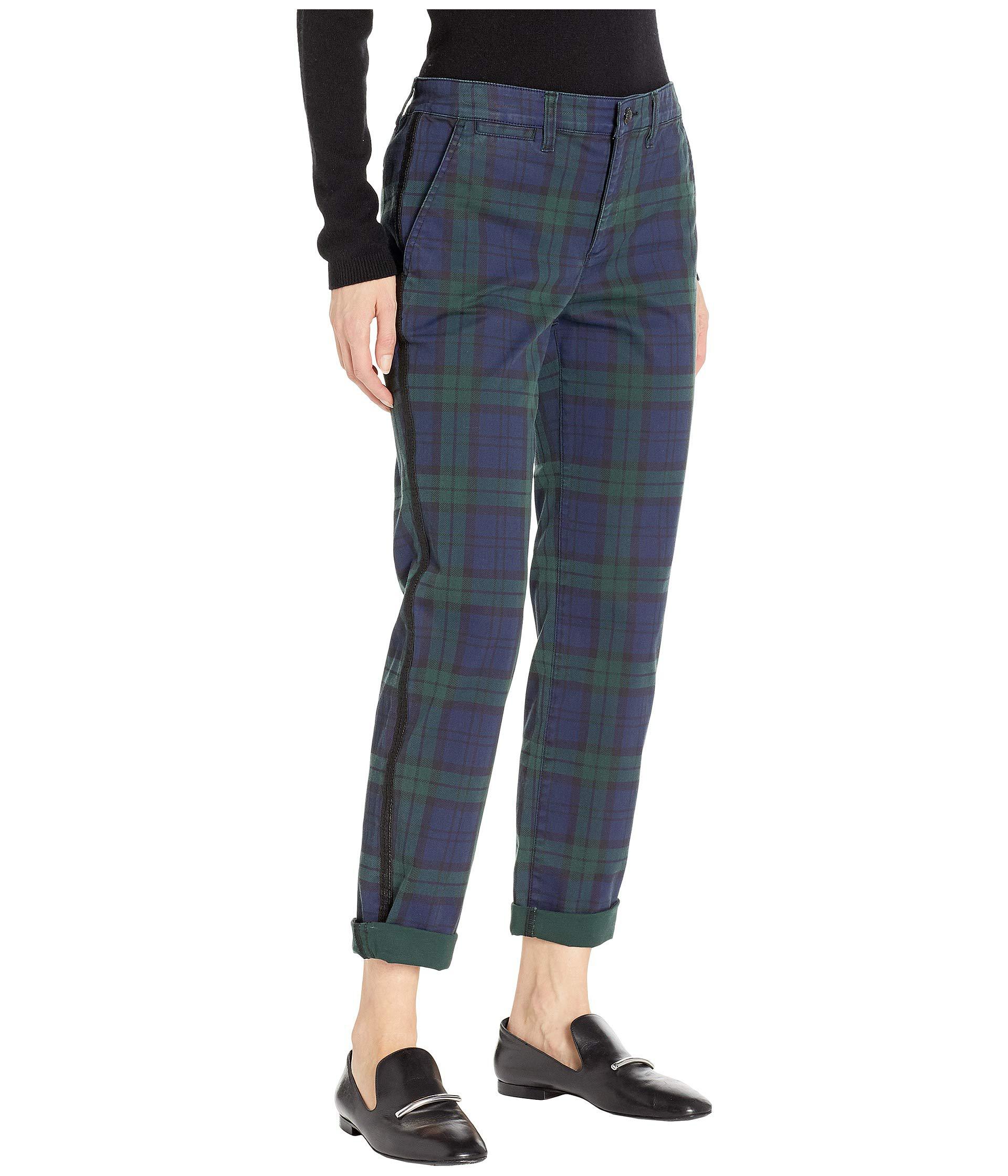 lauren ralph lauren tartan skinny crop pants