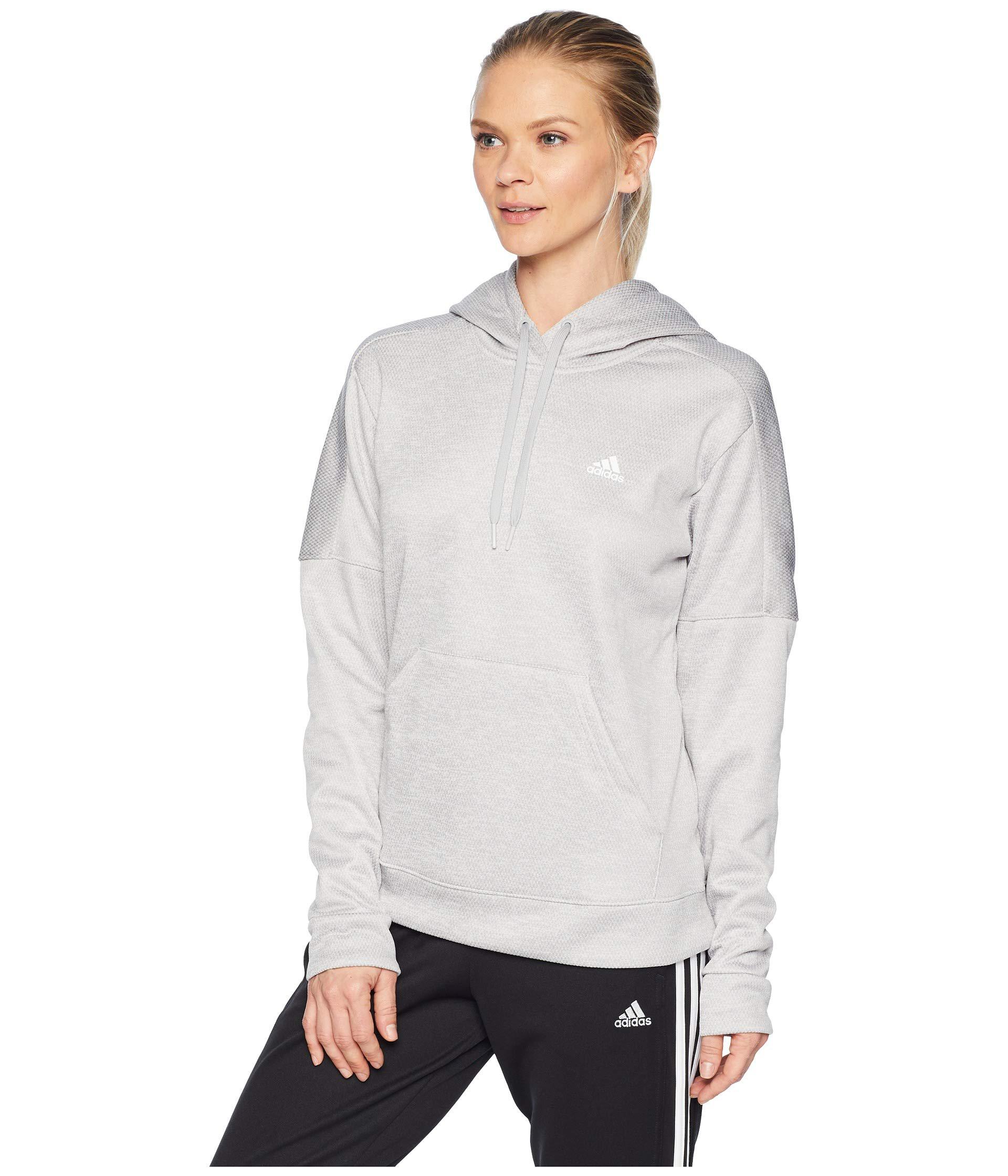 adidas Fleece Team Issue Pullover Hoodie (grey/grey/white) Women's ...
