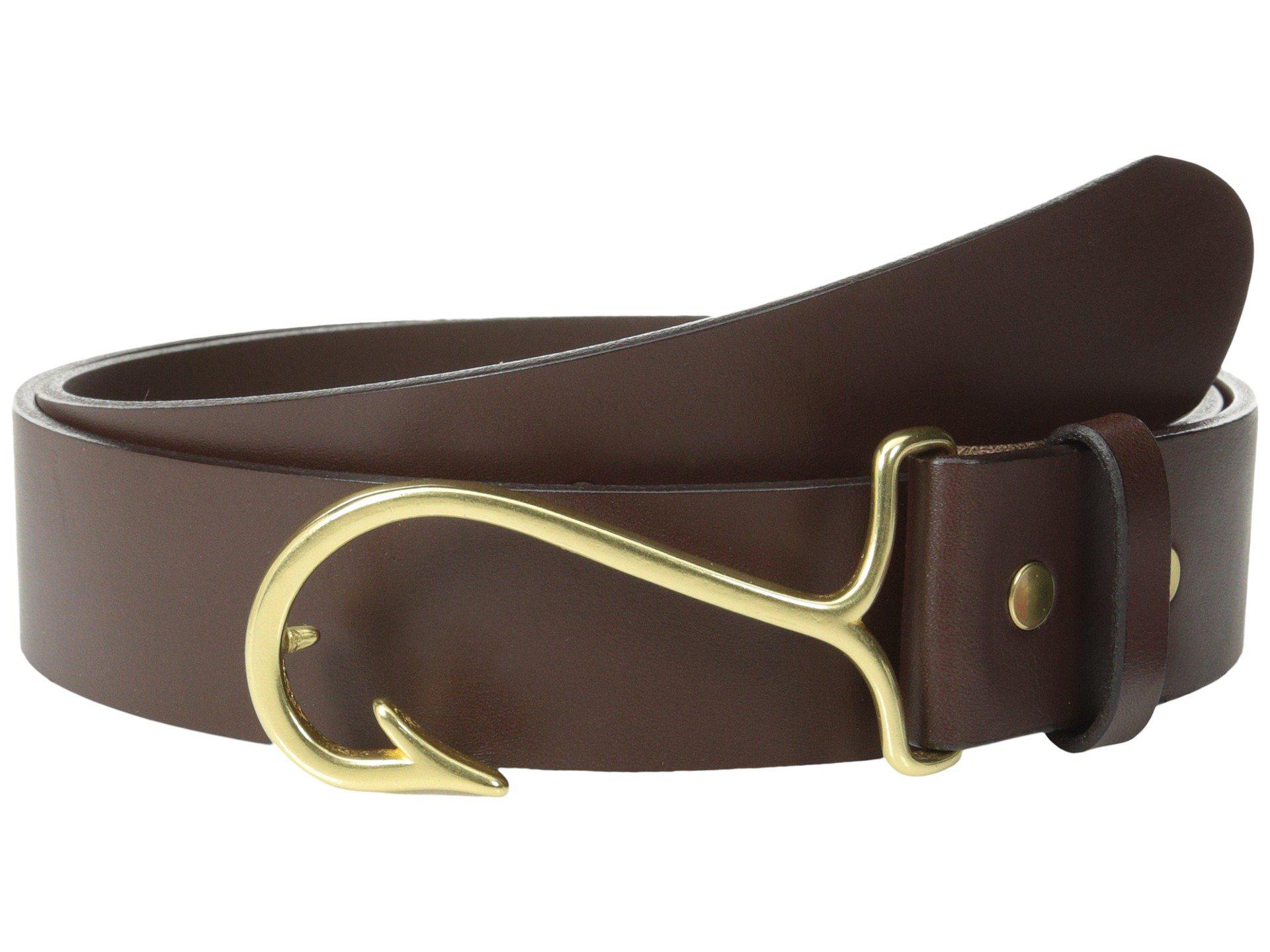 Lyst Vineyard Vines Fish Hook Belt (dark Brown) Men's Belts in Brown