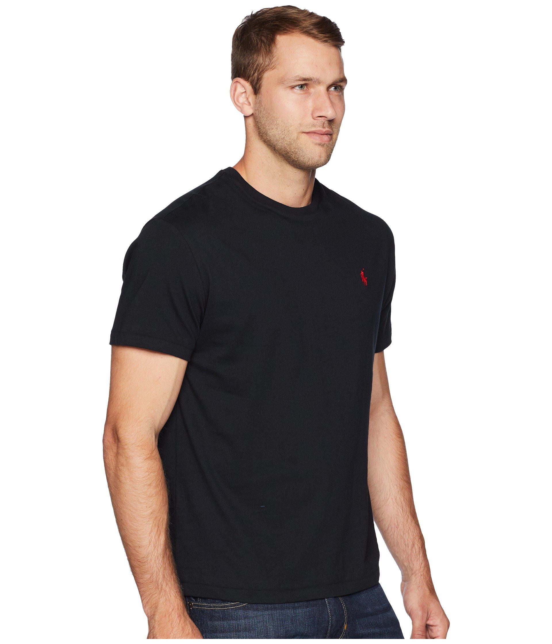 Polo Ralph Lauren Classic Fit Crew Neck T-shirt (rl Black) Men's T ...