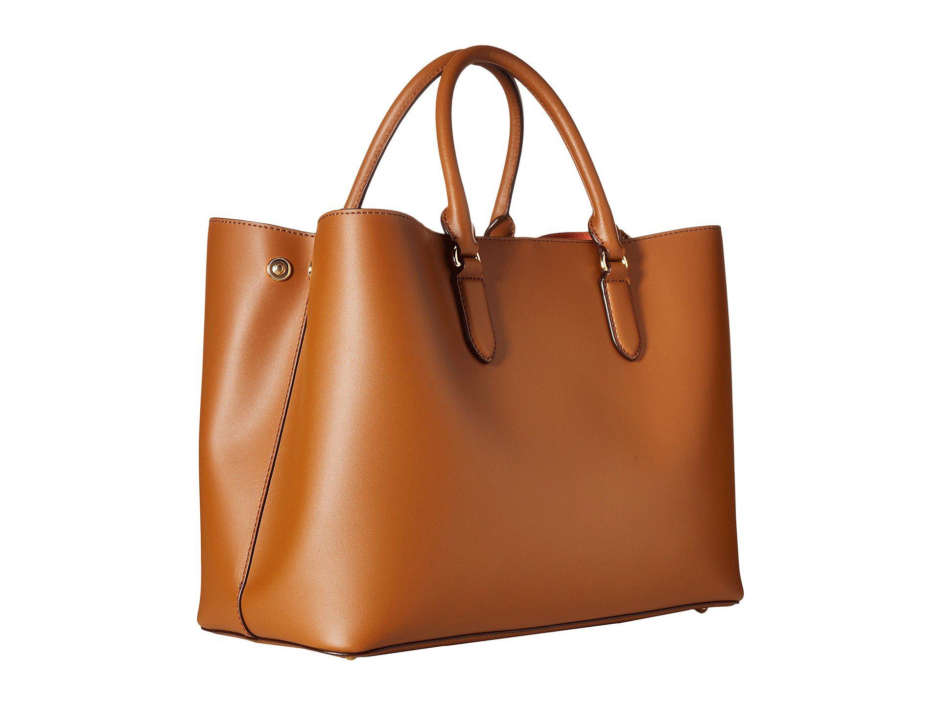 ralph lauren leather marcy tote