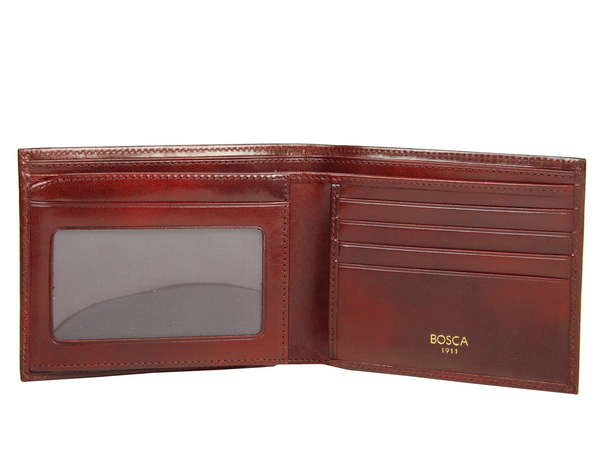 Lyst - Bosca Old Leather Collection - Continental Id Wallet (cognac ...