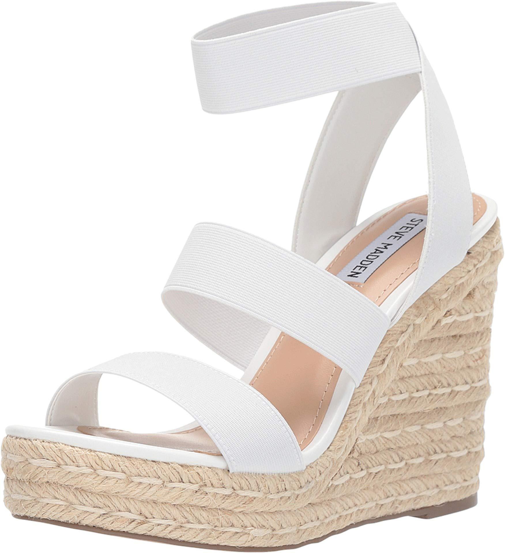Steve Madden Shimmy Platform Espadrille Wedge Sandals in White - Save 9% - Lyst
