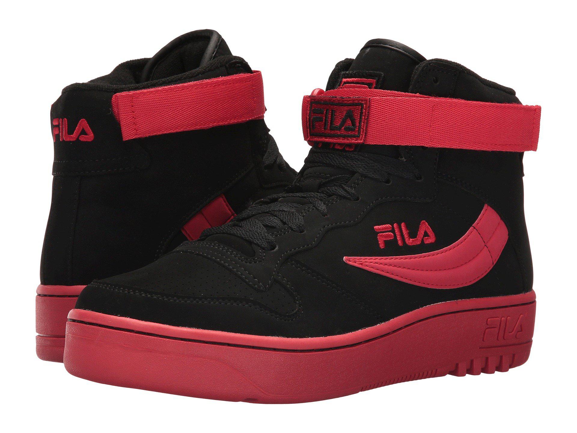 fila flow attractive black and red sneakers