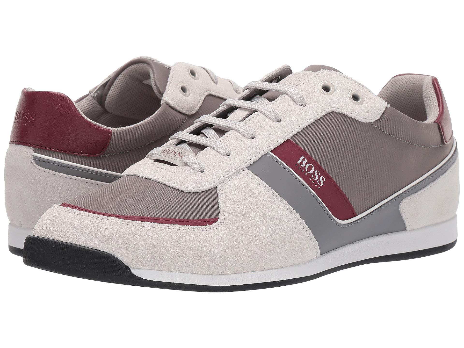 hugo boss glaze leather trainers