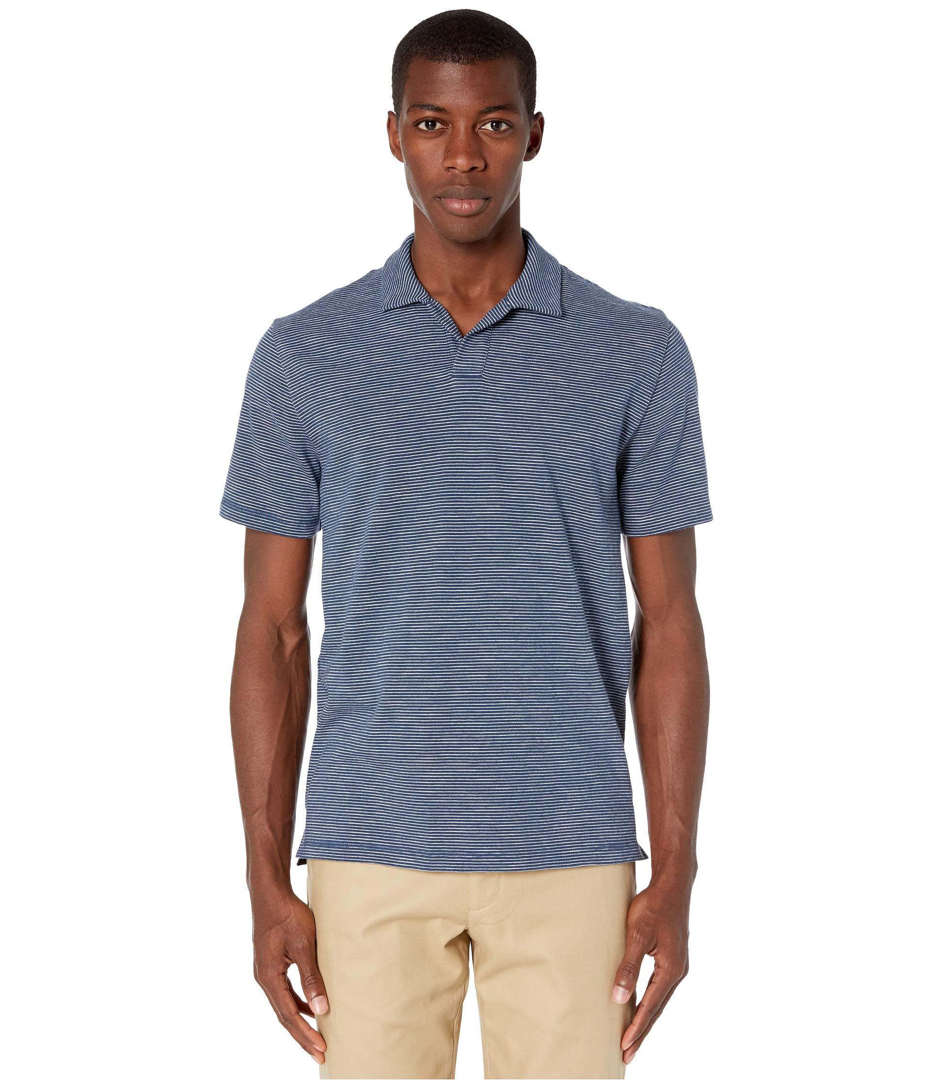 Vince Striped Polo in Blue for Men - Lyst