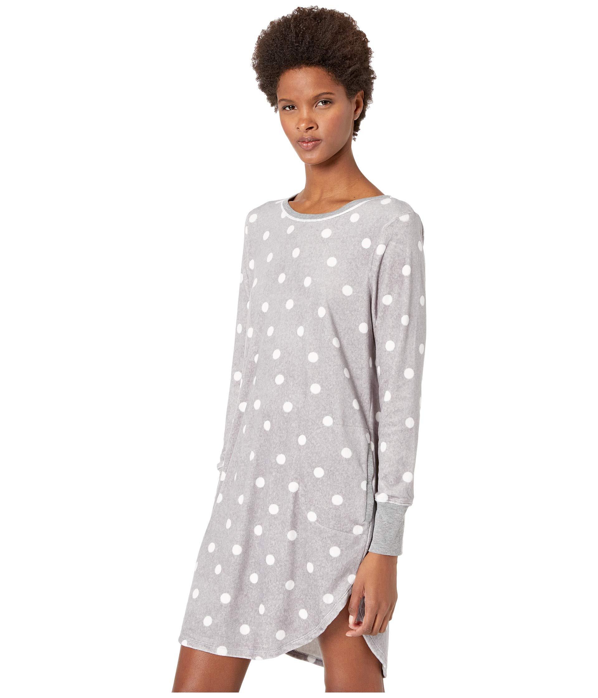 Kate Spade Stretch Velour Sleepshirt in Gray - Lyst