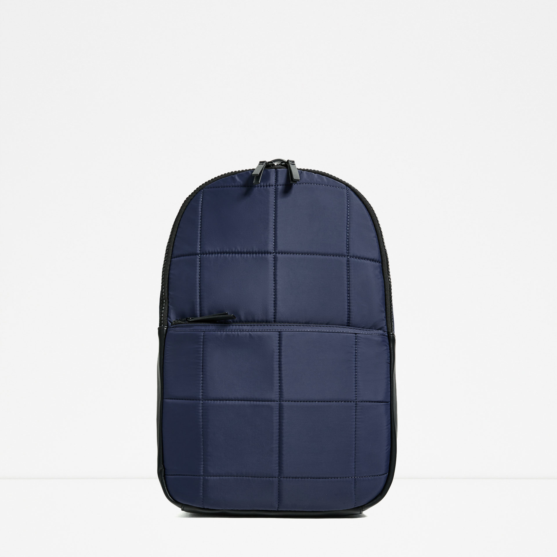 zara quilted backpack in blue lyst zara quilted backpack in blue lyst