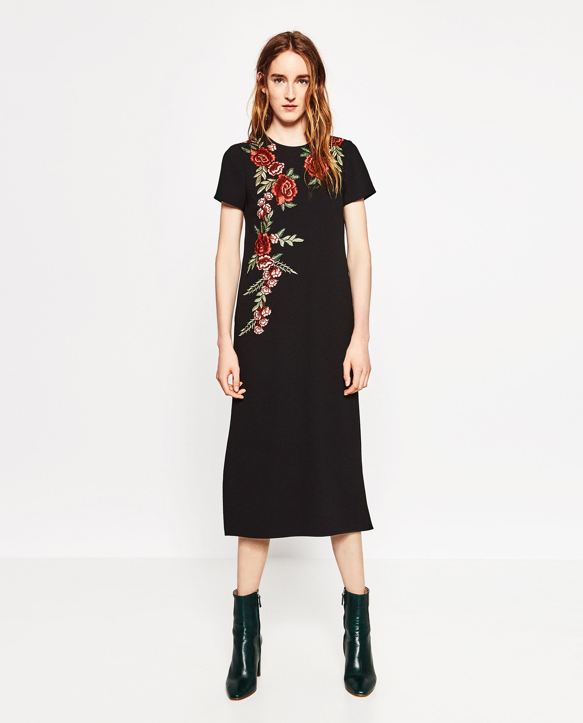 zara midi dress lyst zara midi dress lyst