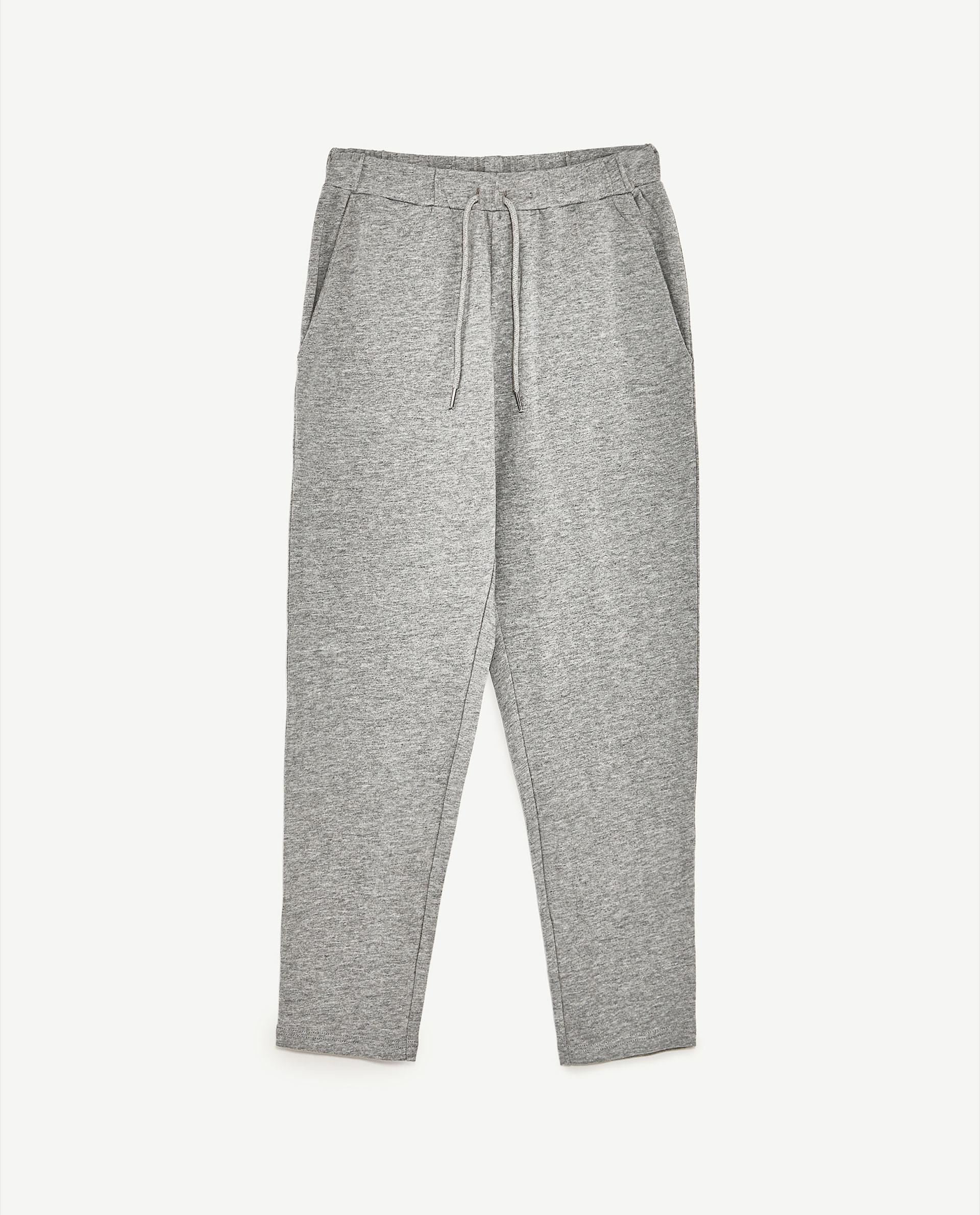 Zara Jogger Trousers in Gray | Lyst